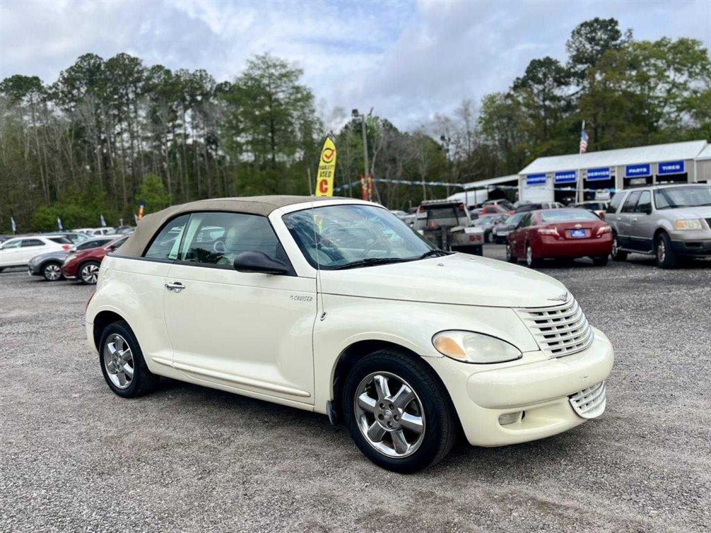 2005 White /Tan Chrysler PT Cruiser (3C3AY75S55T) with an 2.4l I-4 Dohc T/C HO 2.4l engine, Auto transmission, located at 745 East Steele Rd., West Columbia, SC, 29170, (803) 755-9148, 33.927212, -81.148483 - Special Internet Price! 2005 Chrysler PT Cruiser GT with AM/FM stereo, Cruise control, Air conditioning, Leather interior, Powered cloth convertible top, Powered windows, Powered door locks, Plus more! - Photo#3