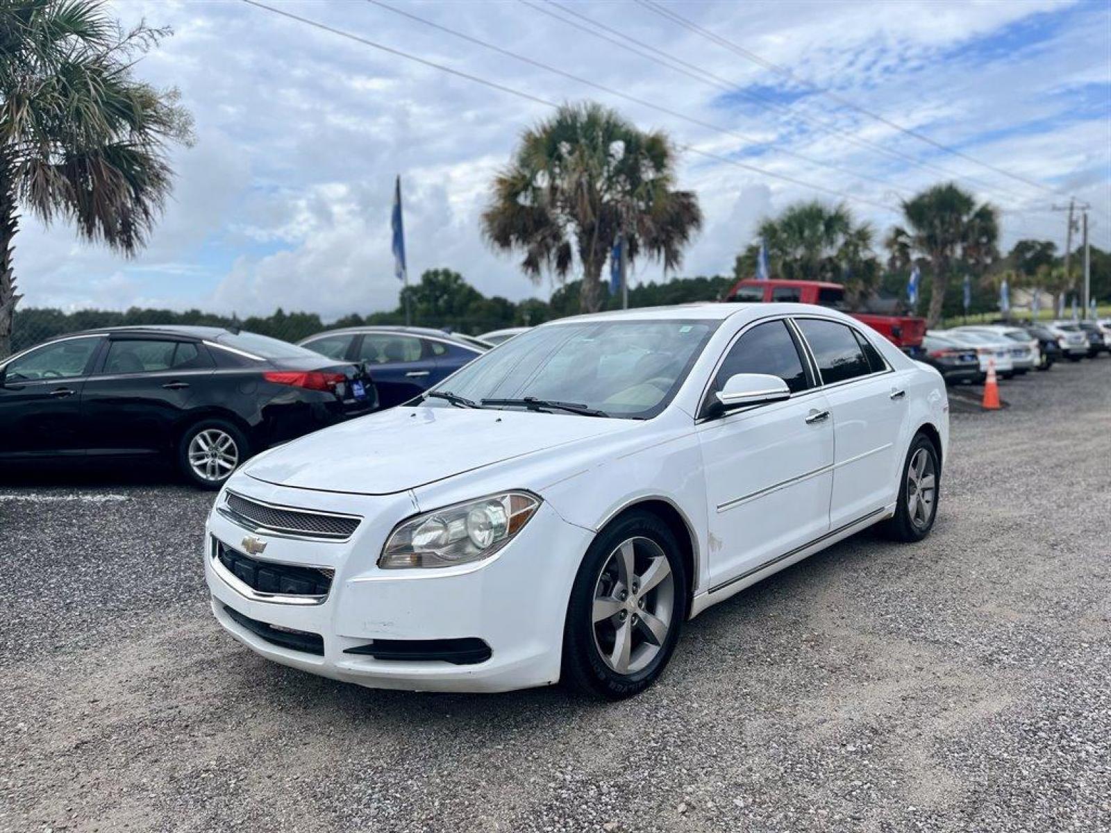 2012 White /Black Chevrolet Malibu (1G1ZC5E0XCF) with an 2.4l I-4 MPI 2.4l engine, Automatic transmission, located at 745 East Steele Rd., West Columbia, SC, 29170, (803) 755-9148, 33.927212, -81.148483 - Special Internet Price! 2012 Chevrolet Malibu with AM/FM stereo with USB port, Cruise control, Cloth interior, Air conditioning, Steering wheel controls, rear 60/40 split-folding rear seats, Powered windows, Powered door locks, Plus more! - Photo #0
