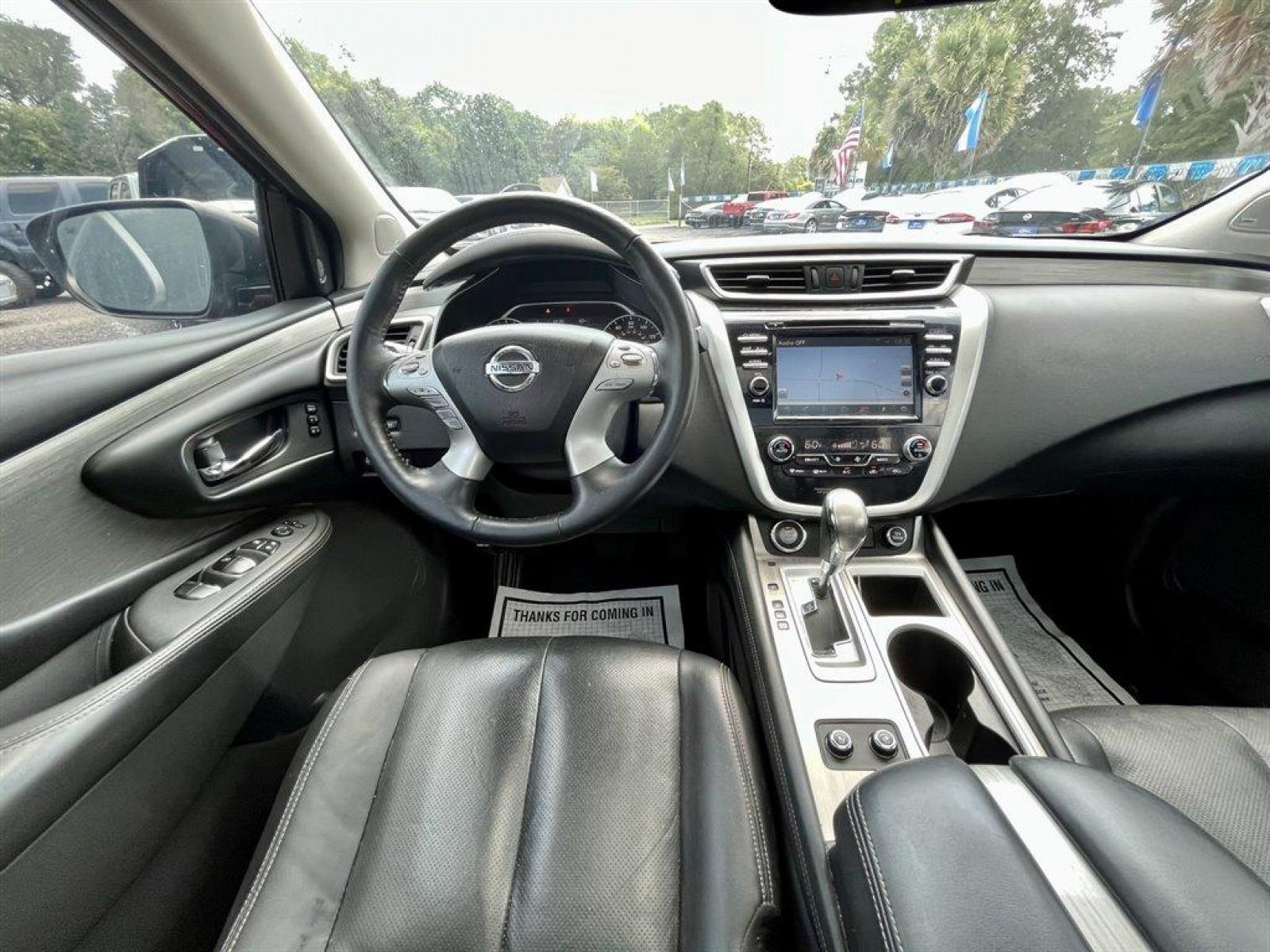 2018 Red /Black Nissan Murano Platinum (5N1AZ2MG2JN) with an 3.5l V6 DI Dohc Cvtcs 3.5 engine, Automatic transmission, located at 745 East Steele Rd., West Columbia, SC, 29170, (803) 755-9148, 33.927212, -81.148483 - Special Internet Price-2018 Nissan Murano With Trial Subscription To SiriusXM, Panoramic Sunroof, Leather Interior, Push Start Ignition, Navigation, Bose Audio System w/11 Speakers Plus Dual Subwoofer, Driver's Seat Position Memory, 60-40 Folding Split-Bench Front Facing Manual Reclining Fold Forwar - Photo #4