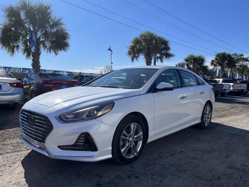2018 White /Tan Hyundai Sonata (5NPE34AF1JH) with an 2.4l I-4 DI Dohc 2.4l engine, Automatic transmission, located at 745 East Steele Rd., West Columbia, SC, 29170, (803) 755-9148, 33.927212, -81.148483 - Special Internet Price-2018 Hyundai Sonata has Heated Seats, Back Up Camera, Bluetooth and Push Start Ignition - Photo #0