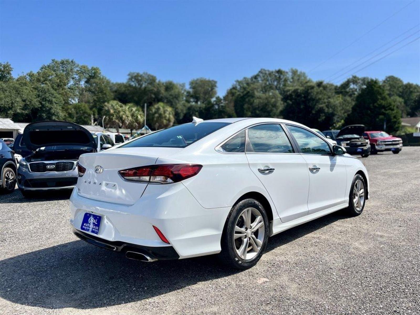 2018 White /Tan Hyundai Sonata Sport (5NPE34AF1JH) with an 2.4l I-4 DI Dohc 2.4l engine, Automatic transmission, located at 745 East Steele Rd., West Columbia, SC, 29170, (803) 755-9148, 33.927212, -81.148483 - Special Internet Price-2018 Hyundai Sonata With SiriusXM Radio Trial, Heated Seats, Back Up Camera, Bluetooth, Push Start Ignition, Cruise Control w/Steering Wheel Controls, Electronic Stability Control (ESC), Blind Spot Detection (BSD) with Lane Change Assist (LCA) Blind Spot, Plus More! - Photo #2