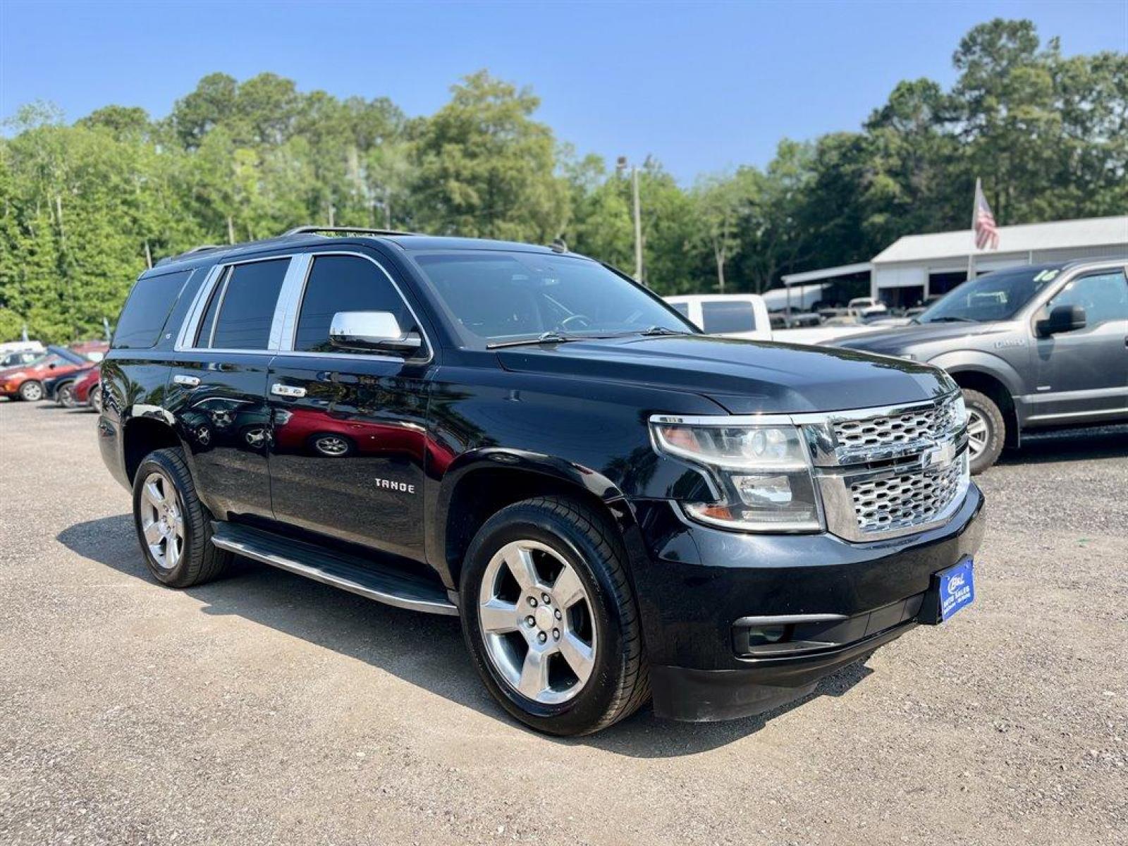 2015 Black /Black Chevrolet Tahoe LT 4WD (1GNSKBKC5FR) with an 5.3l V8 DI VVT Flex 5.3l engine, Automatic transmission, located at 745 East Steele Rd., West Columbia, SC, 29170, (803) 755-9148, 33.927212, -81.148483 - Special Internet Price-2015 Chevrolet Tahoe LT has Leather Interior, Heated Seats, 3rd Row Seating, Back Up Camera, Navigation, Lane Departure Warning and Safety Alert Seat, Forward Collision Alert sensor indicator, Audio system feature, Bose premium 9-speaker system with subwoofer in center console - Photo #4