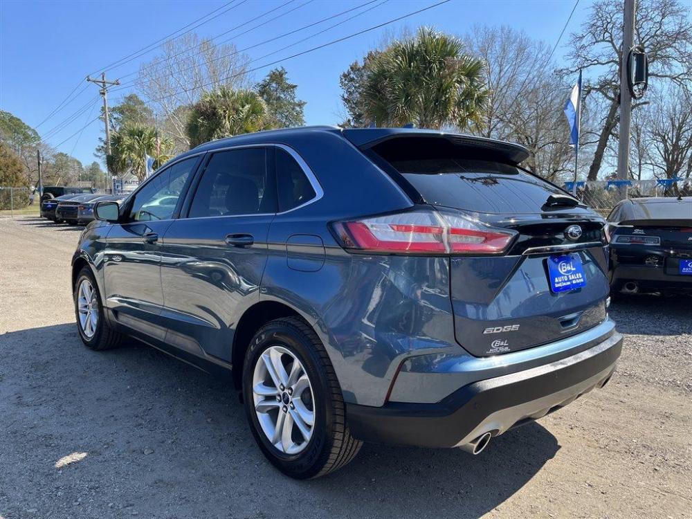 2019 Blue /Tan Ford Edge (2FMPK3J90KB) with an 2.0l I-4 DI Ecoboost 2.0l engine, Automatic transmission, located at 745 East Steele Rd., West Columbia, SC, 29170, (803) 755-9148, 33.927212, -81.148483 - Special Internet Price-2019 Ford Edge has Leather Interior, Bluetooth, Back Up Camera, Power Windows and Seats - Photo #1