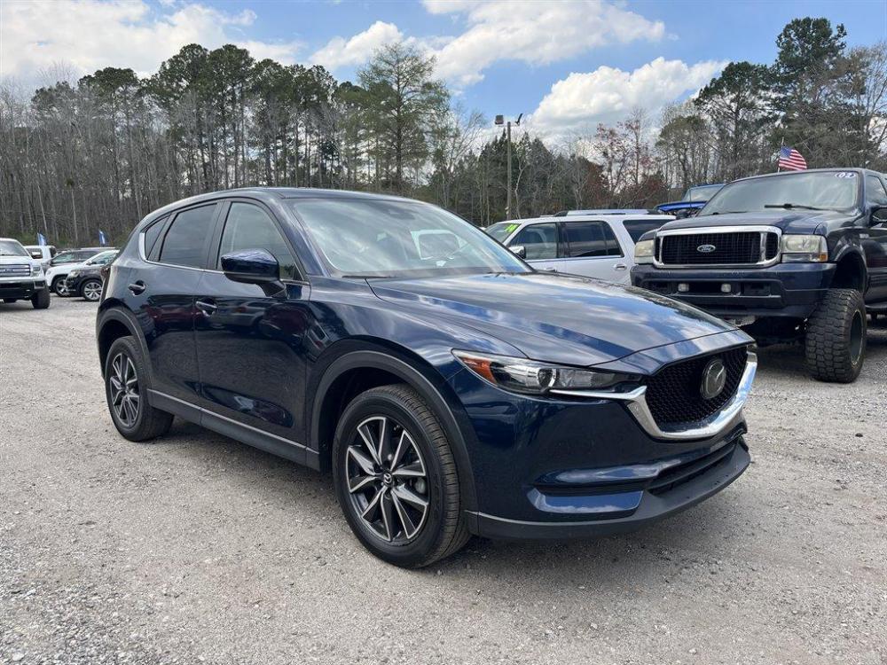 2018 Blue /Tan Mazda CX-5 (JM3KFACM7J0) with an 2.5l I-4 DI Dohc 2.5l engine, Automatic transmission, located at 745 East Steele Rd., West Columbia, SC, 29170, (803) 755-9148, 33.927212, -81.148483 - Special Internet Price! 2018 Mazda CX-5 with sunroof, leather seating, powered front seats, navigation, back up camera, plus more! - Photo #3