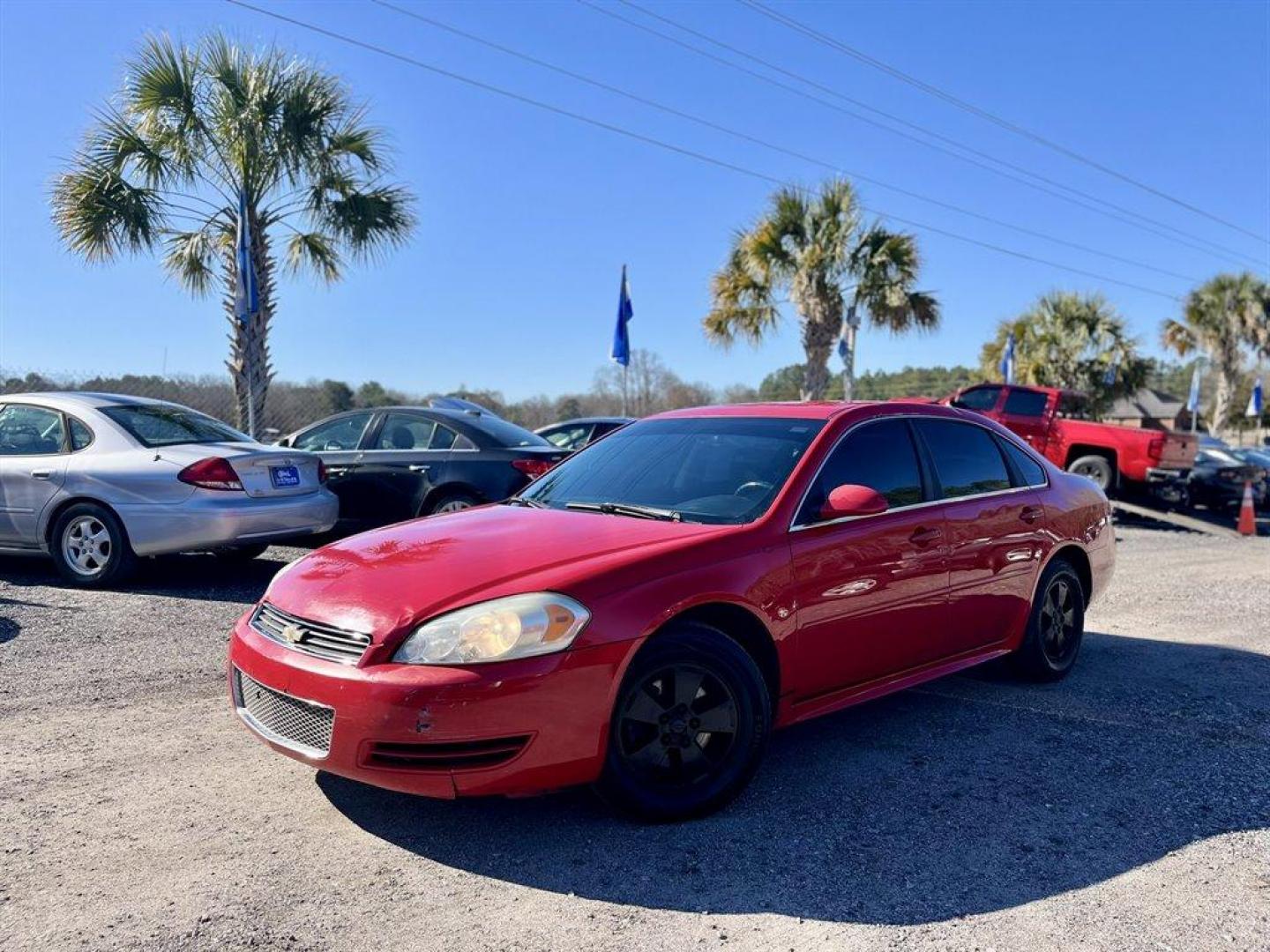 2010 Red /Black Chevrolet Impala (2G1WB5EK4A1) with an 3.5l V6 SFI Flex 3.5l engine, Automatic transmission, located at 745 East Steele Rd., West Columbia, SC, 29170, (803) 755-9148, 33.927212, -81.148483 - Special Internet Price! 2010 Chevrolet Impala with AM/FM stereo, Cruise control, Air conditioning, Powered driver seat, Cloth interior, Powered windows, Powered door locks, Plus more! - Photo#0