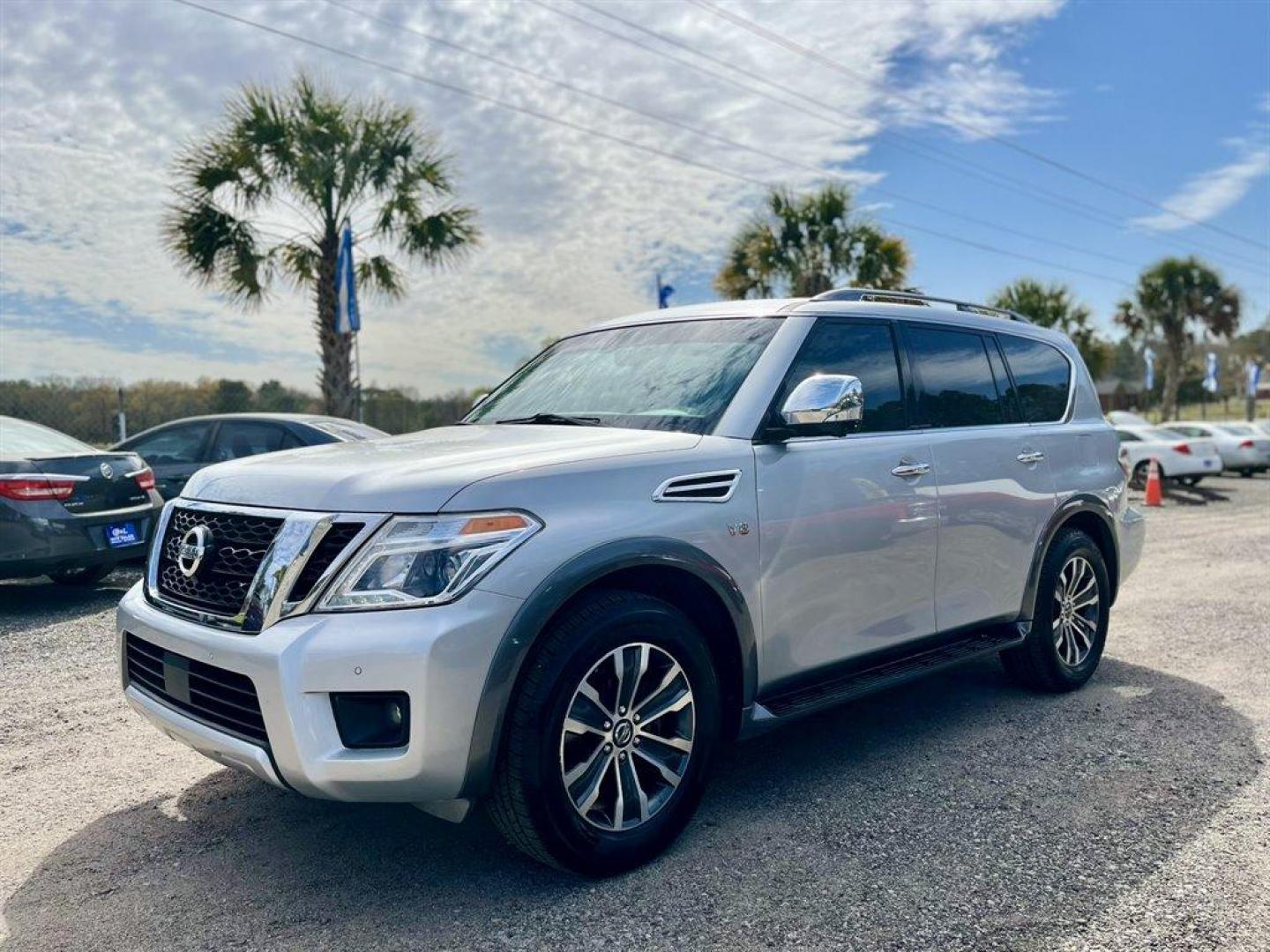 2018 Silver /Black Nissan Armada (JN8AY2ND2JX) with an 5.6l V8 MPI Dohc 5.6l engine, Automatic transmission, located at 745 East Steele Rd., West Columbia, SC, 29170, (803) 755-9148, 33.927212, -81.148483 - Special Internet Price-2018 Nissan Armada SL has Sunroof, Bluetooth, 3rd Row Seating and Dual Climate Control - Photo#0