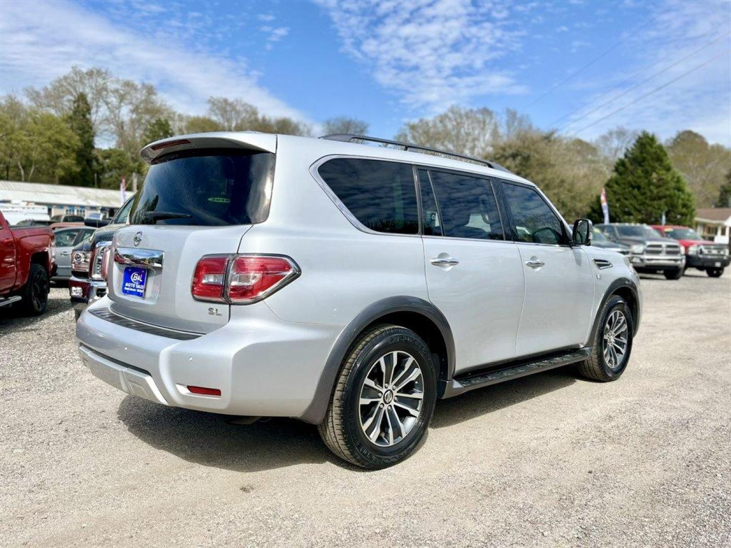 2018 Silver /Black Nissan Armada (JN8AY2ND2JX) with an 5.6l V8 MPI Dohc 5.6l engine, Automatic transmission, located at 745 East Steele Rd., West Columbia, SC, 29170, (803) 755-9148, 33.927212, -81.148483 - Special Internet Price-2018 Nissan Armada SL has Sunroof, Bluetooth, 3rd Row Seating and Dual Climate Control - Photo#2