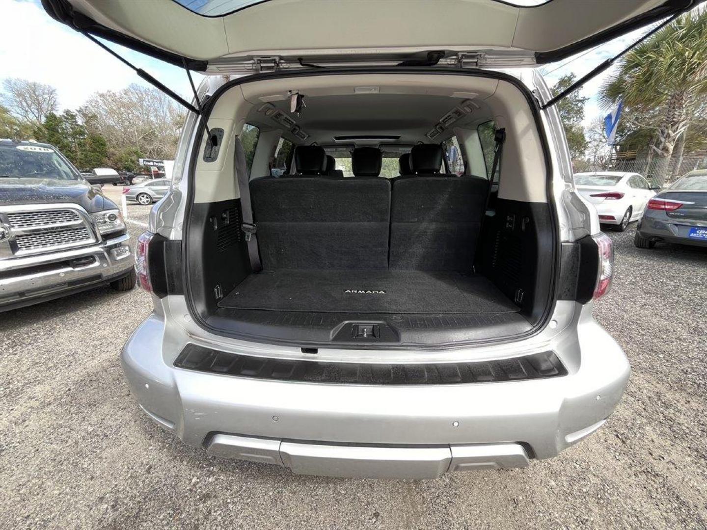 2018 Silver /Black Nissan Armada (JN8AY2ND2JX) with an 5.6l V8 MPI Dohc 5.6l engine, Automatic transmission, located at 745 East Steele Rd., West Columbia, SC, 29170, (803) 755-9148, 33.927212, -81.148483 - Special Internet Price-2018 Nissan Armada SL has Sunroof, Bluetooth, 3rd Row Seating and Dual Climate Control - Photo#40