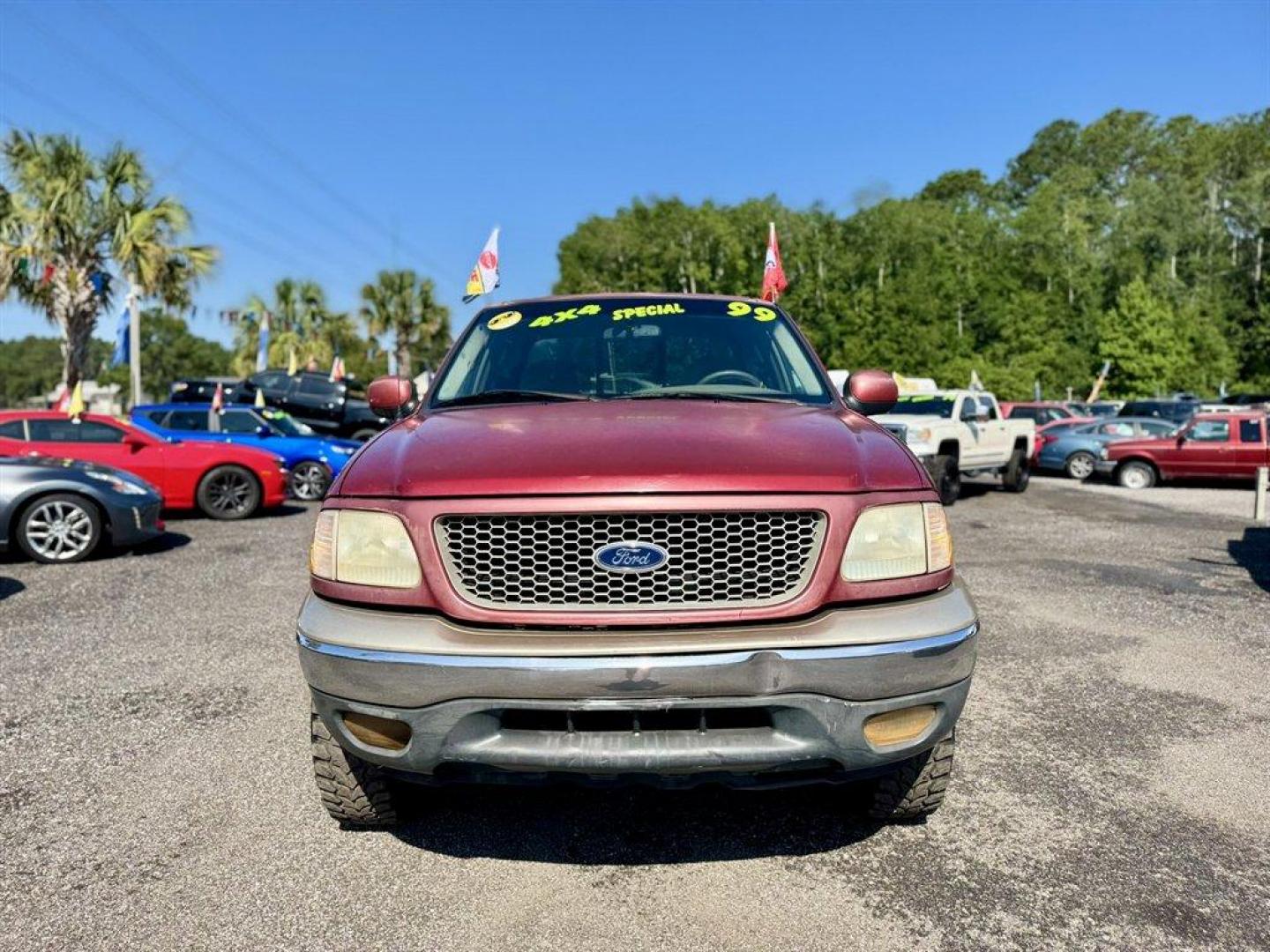 1999 Red /Tan Ford F150 (1FTRX18W0XN) with an 4.6l V8 EFI Sohc 4.6l engine, Automatic transmission, located at 745 East Steele Rd., West Columbia, SC, 29170, (803) 755-9148, 33.927212, -81.148483 - Special Internet Price! 1999 Ford F150 - Photo#1
