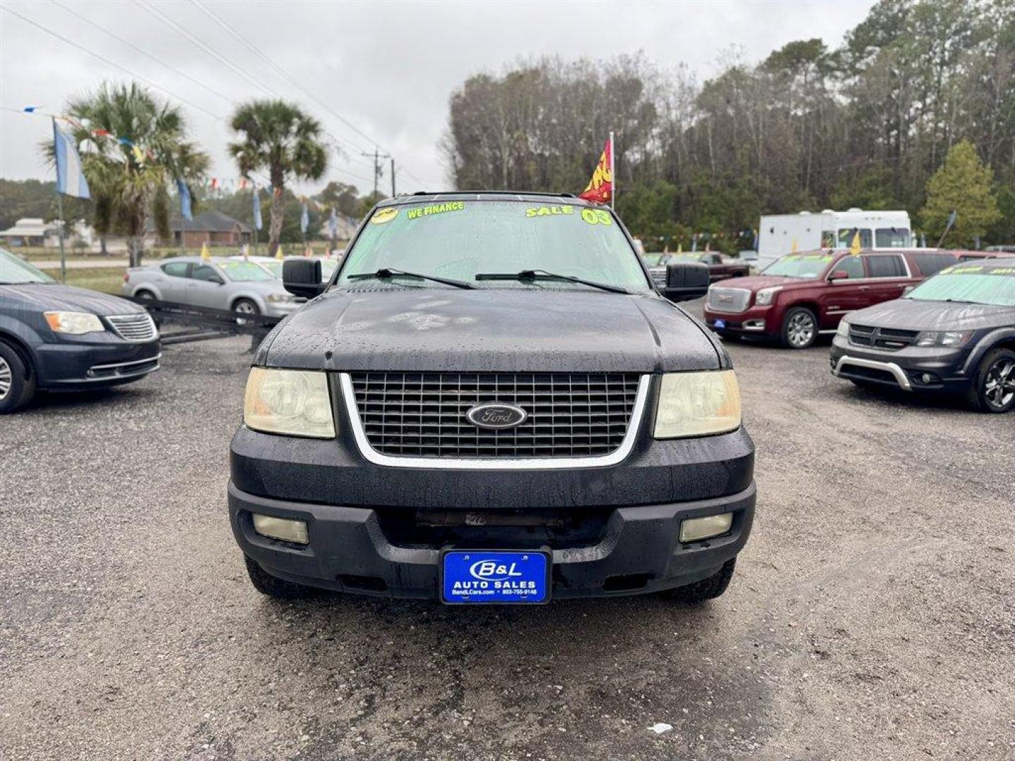 2003 Black /Tan Ford Expedition (1FMEU15W43L) with an 4.6l V8 EFI Sohc 4.6l engine, Automatic transmission, located at 745 East Steele Rd., West Columbia, SC, 29170, (803) 755-9148, 33.927212, -81.148483 - Special Internet Price! 2003 Ford Expedition XLT - Photo#1