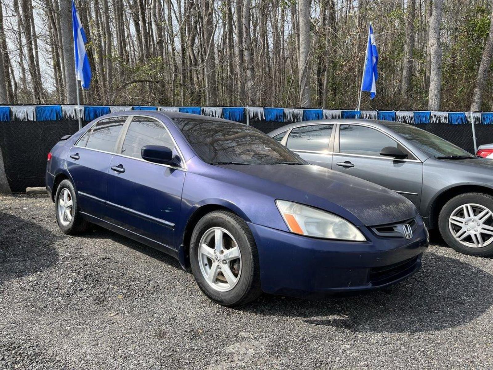2003 Blue /Grey Honda Accord (1HGCM563X3A) with an 2.4l I-4 MPI Dohc 2.4l engine, Automatic transmission, located at 745 East Steele Rd., West Columbia, SC, 29170, (803) 755-9148, 33.927212, -81.148483 - INTERNET SPECIAL CASH PRICE! AS IS! AS IS! AS IS! - Photo #0
