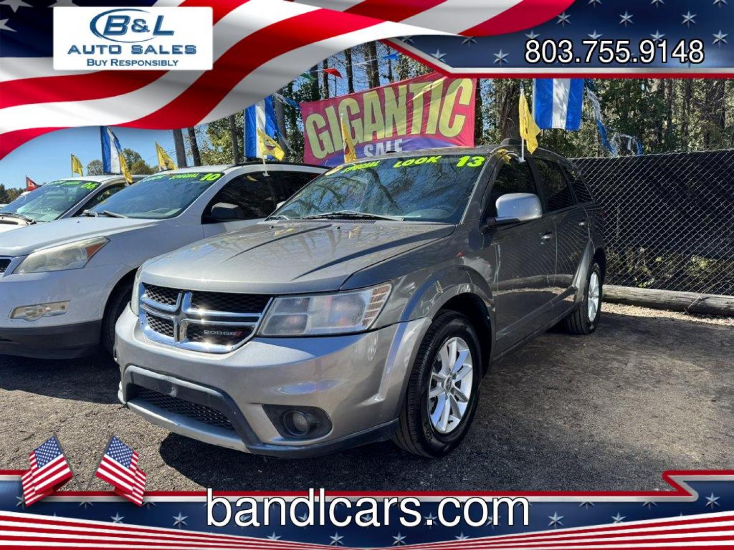 2013 Grey /Black Dodge Journey SXT AWD (3C4PDDBG6DT) with an 3.6l V6 MPI Dohc VVT Flex engine, Automatic transmission, located at 745 East Steele Rd., West Columbia, SC, 29170, (803) 755-9148, 33.927212, -81.148483 - CASH CAR!!! AS IS!!! AS IS!!! AS IS!!!- Photo#0