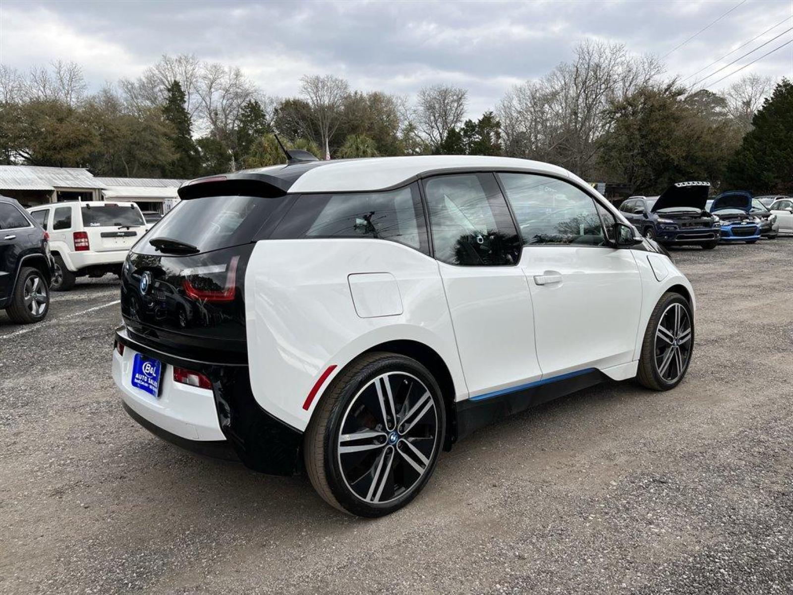 2015 White /Brown BMW i3 Base w/Range Extender (WBY1Z4C58FV) with an 22kw Elect 22kw engine, Automatic transmission, located at 745 East Steele Rd., West Columbia, SC, 29170, (803) 755-9148, 33.927212, -81.148483 - Special Internet Price! The 2015 BMI i3 with 22-kilowatt lithium-ion battery and produces 170 horsepower. The vehicle has a range of approximately 80 miles on a single charge. Advanced technology such as a navigation system, backup camera, Bluetooth, leather seats, plus more! - Photo #3