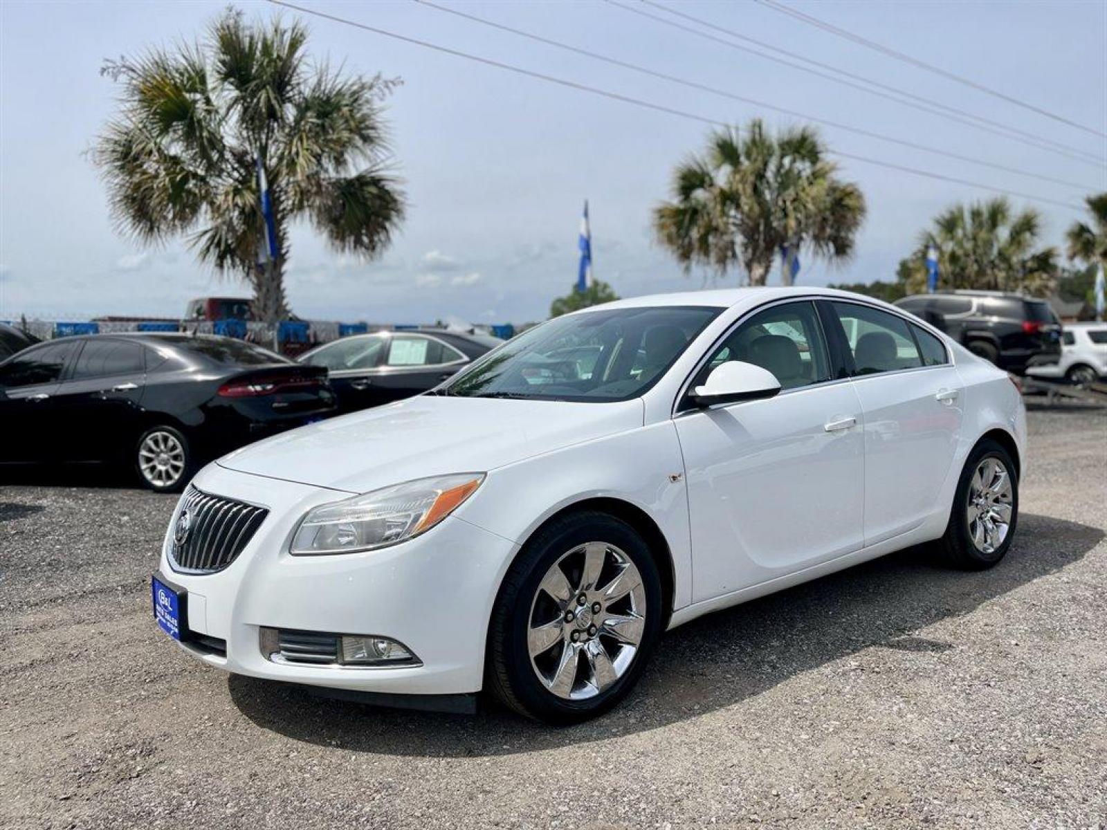 2011 White /Tan Buick Regal CXL - 1XL (W04GN5EC7B1) with an 2.4l I-4 Sidi Dohc 2.4l engine, Automatic transmission, located at 745 East Steele Rd., West Columbia, SC, 29170, (803) 755-9148, 33.927212, -81.148483 - Special Internet Price! 2011 Buick Regal CXL with leather and heated front seats, XM Satellite Radio, USB port, MP3 auxiliary jack, Bluetooth for phone and OnStar. - Photo #0