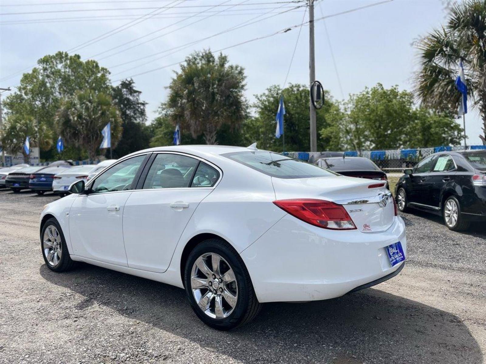 2011 White /Tan Buick Regal CXL - 1XL (W04GN5EC7B1) with an 2.4l I-4 Sidi Dohc 2.4l engine, Automatic transmission, located at 745 East Steele Rd., West Columbia, SC, 29170, (803) 755-9148, 33.927212, -81.148483 - Special Internet Price! 2011 Buick Regal CXL with leather and heated front seats, XM Satellite Radio, USB port, MP3 auxiliary jack, Bluetooth for phone and OnStar. - Photo #1