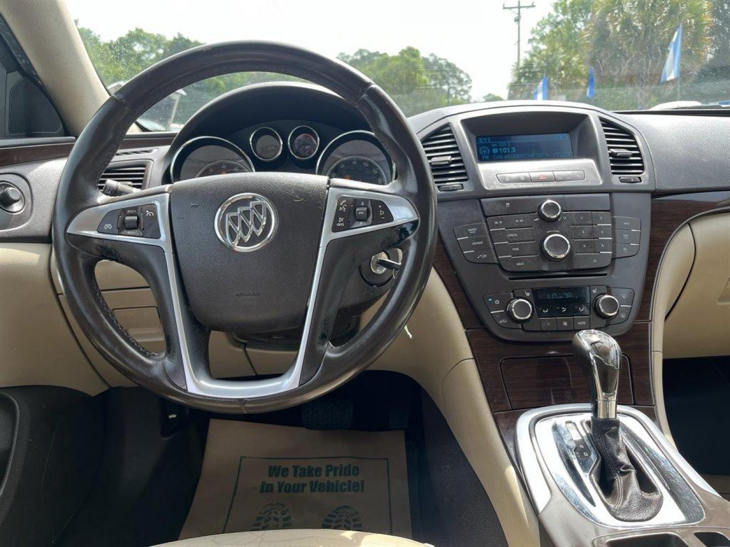 2011 White /Tan Buick Regal CXL - 1XL (W04GN5EC7B1) with an 2.4l I-4 Sidi Dohc 2.4l engine, Automatic transmission, located at 745 East Steele Rd., West Columbia, SC, 29170, (803) 755-9148, 33.927212, -81.148483 - Special Internet Price! 2011 Buick Regal CXL with leather and heated front seats, XM Satellite Radio, USB port, MP3 auxiliary jack, Bluetooth for phone and OnStar. - Photo#4