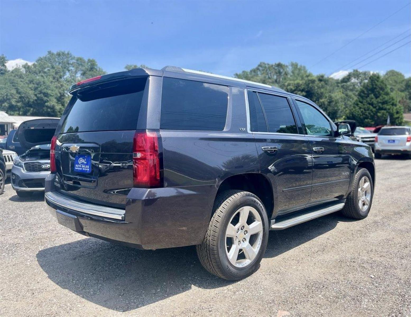 2016 Black /Black Chevrolet Tahoe LTZ 2WD (1GNSCCKC4GR) with an 5.3l V8 DI VVT Flex 5.3l engine, Automatic transmission, located at 745 East Steele Rd., West Columbia, SC, 29170, (803) 755-9148, 33.927212, -81.148483 - Special Internet Price! 2016 Chevrolet Tahoe LTZ with SiriusXM Satellite Radio, Bluetooth, Leather interior, Sunroof, Navigation, Backup camera, Power fold 3rd row, Cruise control, Push to start, Powered front seats, Lane Keep Assist, Plus more! - Photo #2