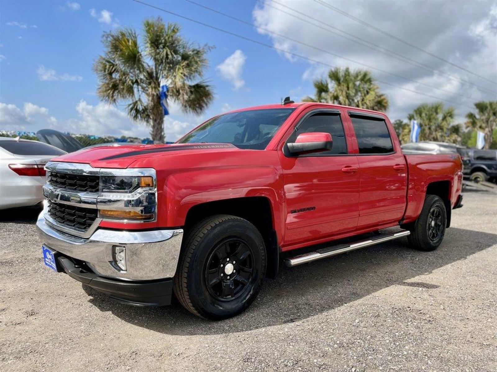 2017 Red /Black Chevrolet Silverado 1500 LT Crew Cab 4WD (3GCUKRECXHG) with an 5.3l V8 DI VVT Flex 5.3l engine, Automatic transmission, located at 745 East Steele Rd., West Columbia, SC, 29170, (803) 755-9148, 33.927212, -81.148483 - Special Internet Price! 2017 Chevrolet Silverado LT 1500 with Bluetooth, backup camera, seats 6, Chevrolet MyLink Radio with 8 diagonal color touch-screen, AM/FM stereo, digital clock, USB ports, auxiliary jack, voice-activated technology for radio and phone; and Shop with the ability to browse, sel - Photo #1