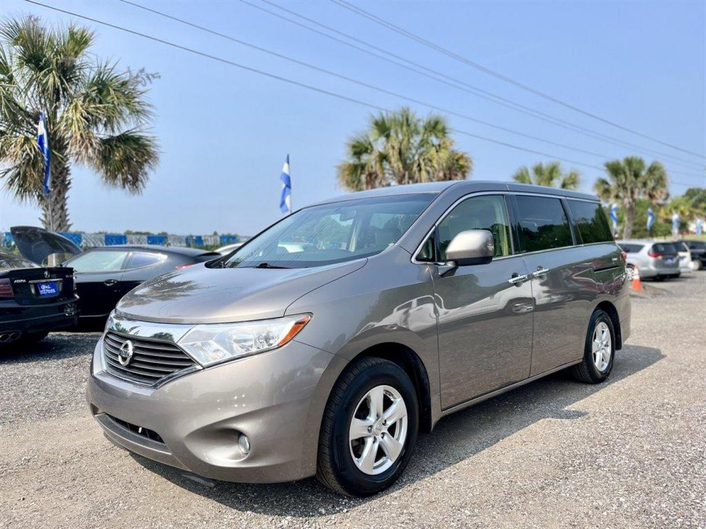 2015 Silver /Tan Nissan Quest SV (JN8AE2KP0F9) with an 3.5l V6 Smpi Dohc Cvtcs 3 engine, Automatic transmission, located at 745 East Steele Rd., West Columbia, SC, 29170, (803) 755-9148, 33.927212, -81.148483 - Special Internet Price! 2015 Nissan Quest with Bluetooth, Backup camera, 3rd row seating, Powered driver seat, Heated front seats, Leather interior, Remote Keyless Entry, Cruise Control w/Steering Wheel Controls, ABS And Driveline Traction Control, Plus more! - Photo#0