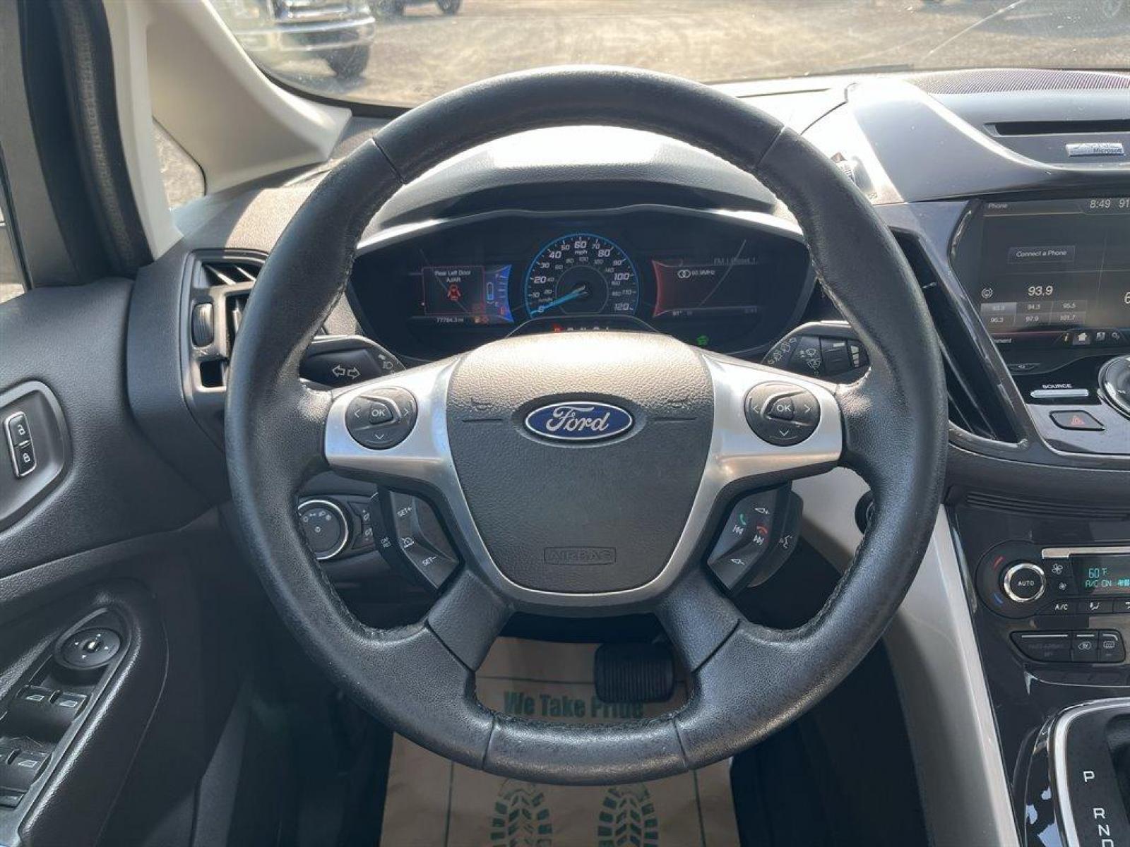 2014 White /Black Ford C-MAX SEL (1FADP5CU8EL) with an 2.0l I-4 Smpi Dohc Phev 2 engine, Automatic transmission, located at 745 East Steele Rd., West Columbia, SC, 29170, (803) 755-9148, 33.927212, -81.148483 - Special Internet Price! 2014 FORD C-MAX SEL with AM/FM/CD/MP3,Radio w/Seek-Scan, Cruise Control w/Steering Wheel Controls, Leather interior, Front powered seats, Panoramic sunroof, Backup camera, Navigation, Bluetooth, Plus more! - Photo #5