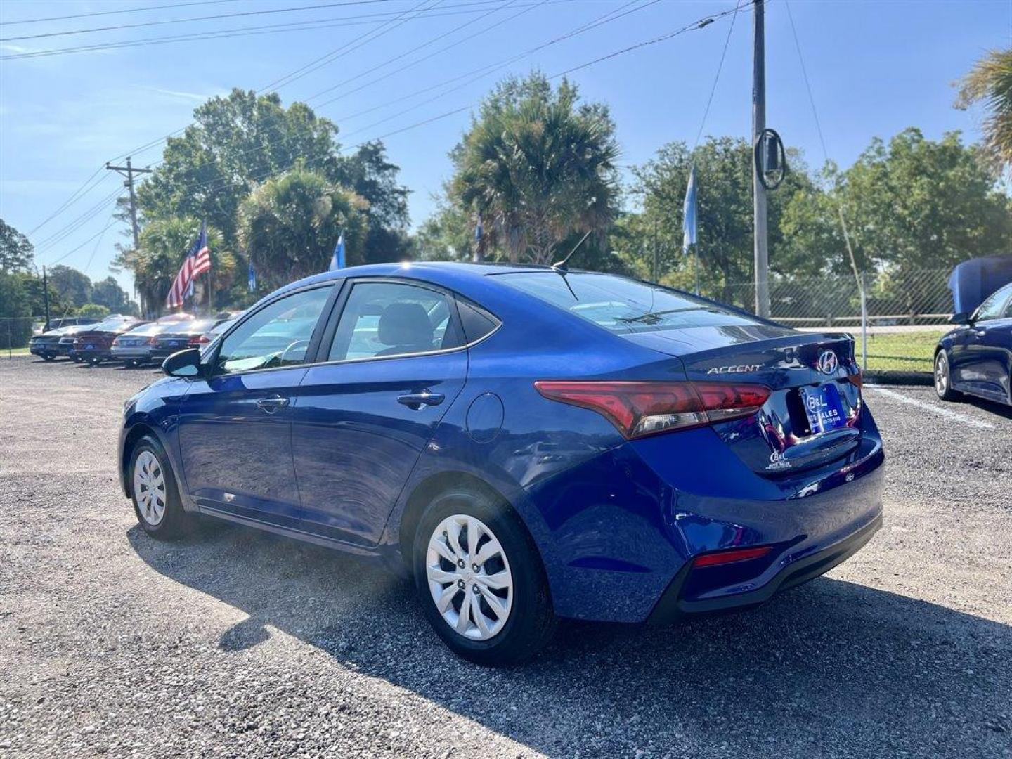 2022 Blue /Black Hyundai Accent (3KPC24A62NE) with an 1.6l I-4 DPI Dohc 1.6l engine, Automatic transmission, located at 745 East Steele Rd., West Columbia, SC, 29170, (803) 755-9148, 33.927212, -81.148483 - Special Internet Price! 2022 Hyundai Accent SE with Radio with Seek-Scan, steering-wheel-mounted audio controls and Bluetooth, Front Bucket Seats, 60-40 Folding Bench Rear Seat, Seats With Cloth Back Material, Manual Air Conditioning, Cruise Control With Steering Wheel Controls, Remote Keyless Entry - Photo#1