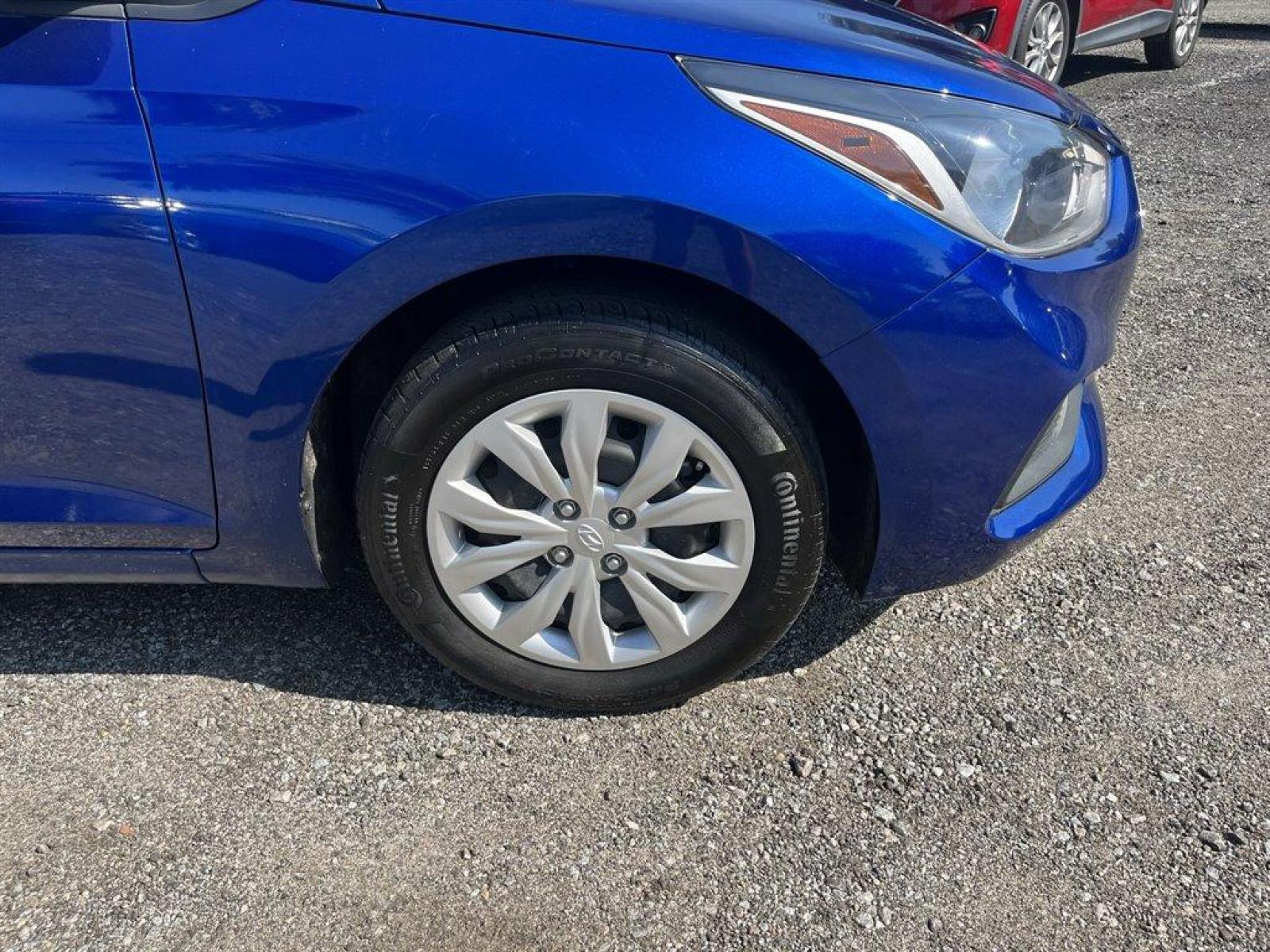 2022 Blue /Black Hyundai Accent (3KPC24A62NE) with an 1.6l I-4 DPI Dohc 1.6l engine, Automatic transmission, located at 745 East Steele Rd., West Columbia, SC, 29170, (803) 755-9148, 33.927212, -81.148483 - Special Internet Price! 2022 Hyundai Accent SE with Radio with Seek-Scan, steering-wheel-mounted audio controls and Bluetooth, Front Bucket Seats, 60-40 Folding Bench Rear Seat, Seats With Cloth Back Material, Manual Air Conditioning, Cruise Control With Steering Wheel Controls, Remote Keyless Entry - Photo #27