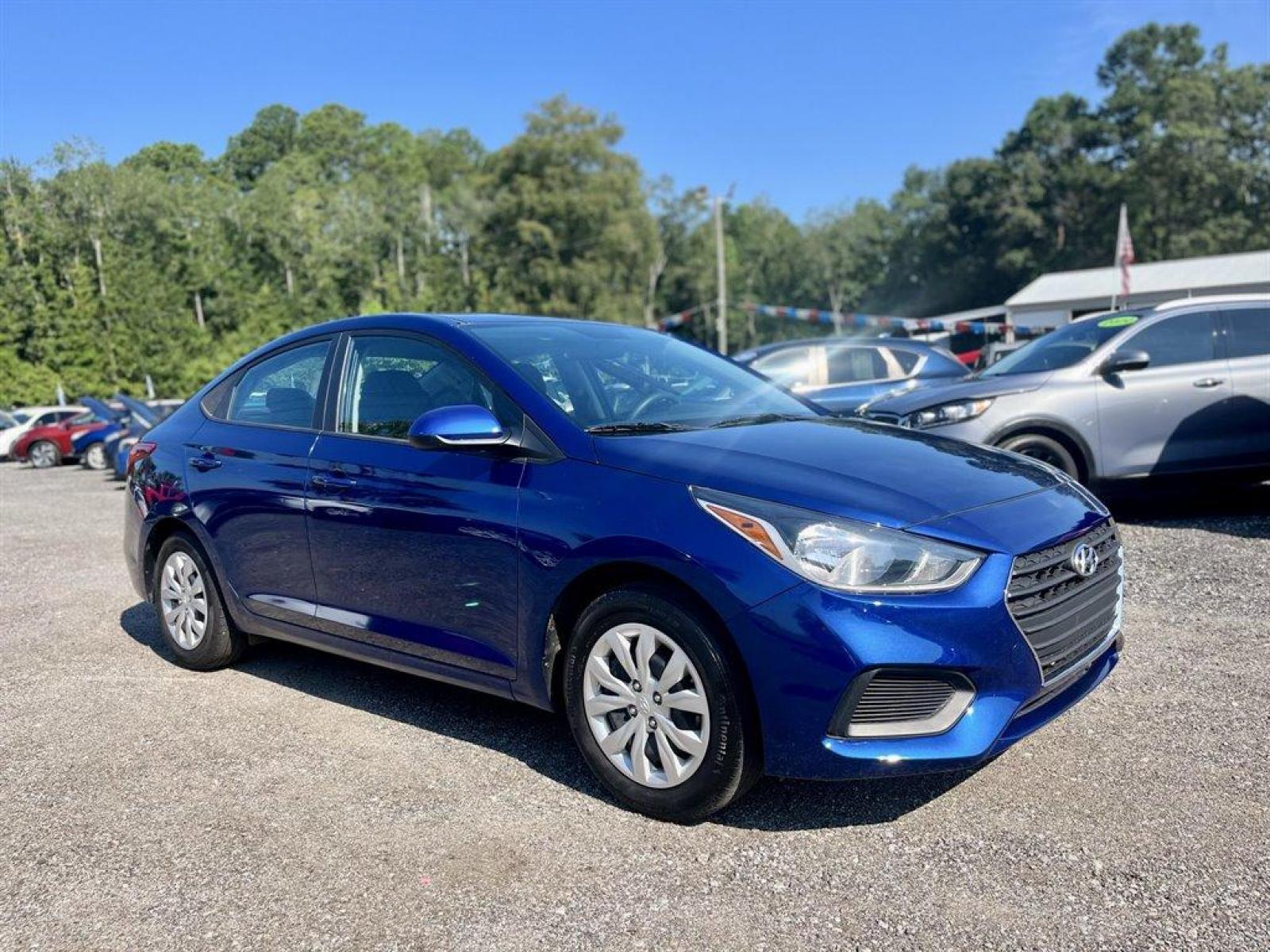 2022 Blue /Black Hyundai Accent (3KPC24A62NE) with an 1.6l I-4 DPI Dohc 1.6l engine, Automatic transmission, located at 745 East Steele Rd., West Columbia, SC, 29170, (803) 755-9148, 33.927212, -81.148483 - Special Internet Price! 2022 Hyundai Accent SE with Radio with Seek-Scan, steering-wheel-mounted audio controls and Bluetooth, Front Bucket Seats, 60-40 Folding Bench Rear Seat, Seats With Cloth Back Material, Manual Air Conditioning, Cruise Control With Steering Wheel Controls, Remote Keyless Entry - Photo #4