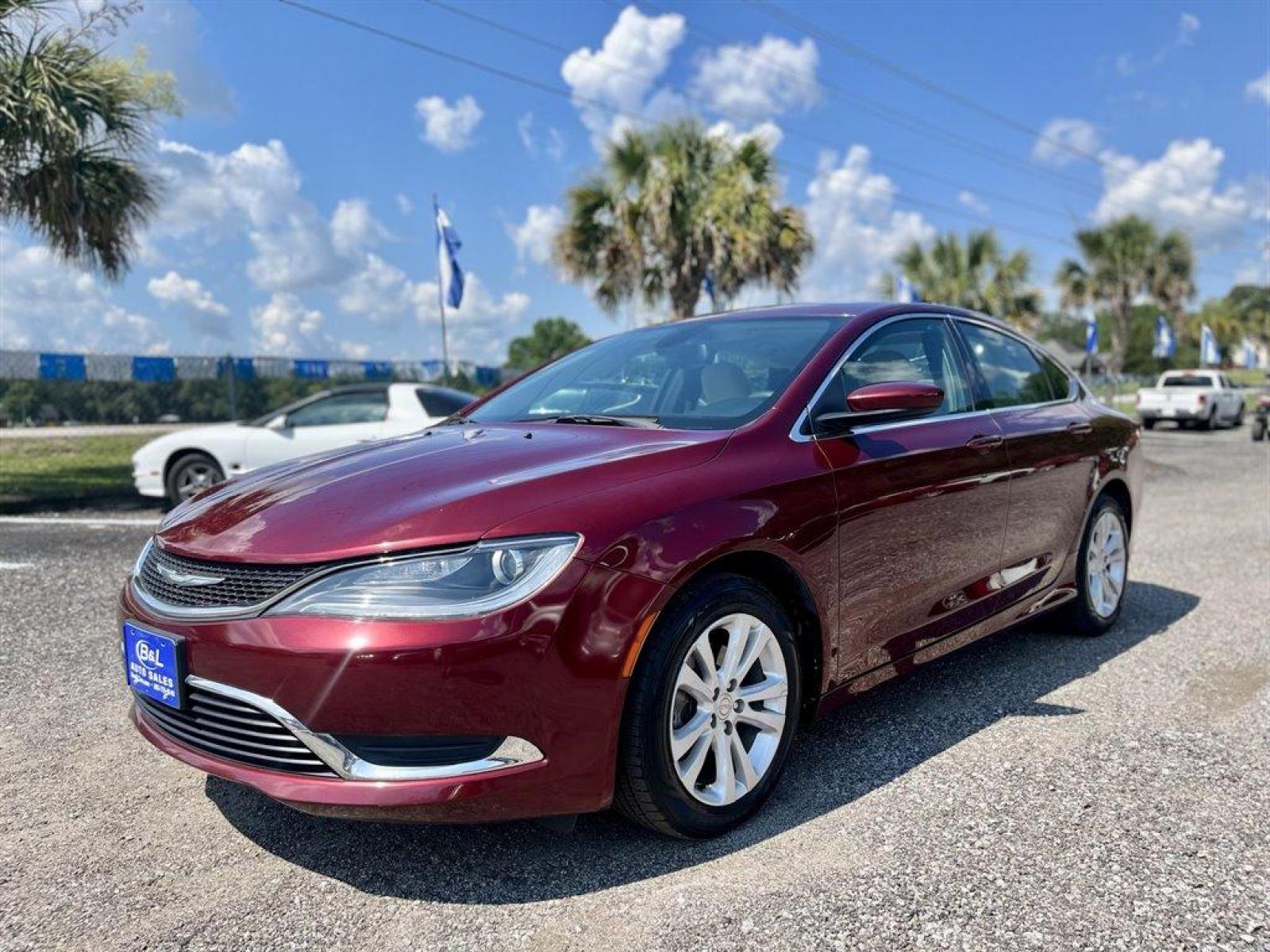 2016 Burgundy /Tan Chrysler 200 (1C3CCCAB6GN) with an 2.4l I-4 Smpi Dohc VVT 2. engine, Automatic transmission, located at 745 East Steele Rd., West Columbia, SC, 29170, (803) 755-9148, 33.927212, -81.148483 - Special Internet Price! 2016 Chrysler 200 with Bluetooth, Radio w/Seek-Scan, 1 LCD Monitor In The Front, Push to Start, Cruise Control, Remote Keyless Entry, Cloth Interior, Manual Air Conditioning, Plus More! - Photo #0