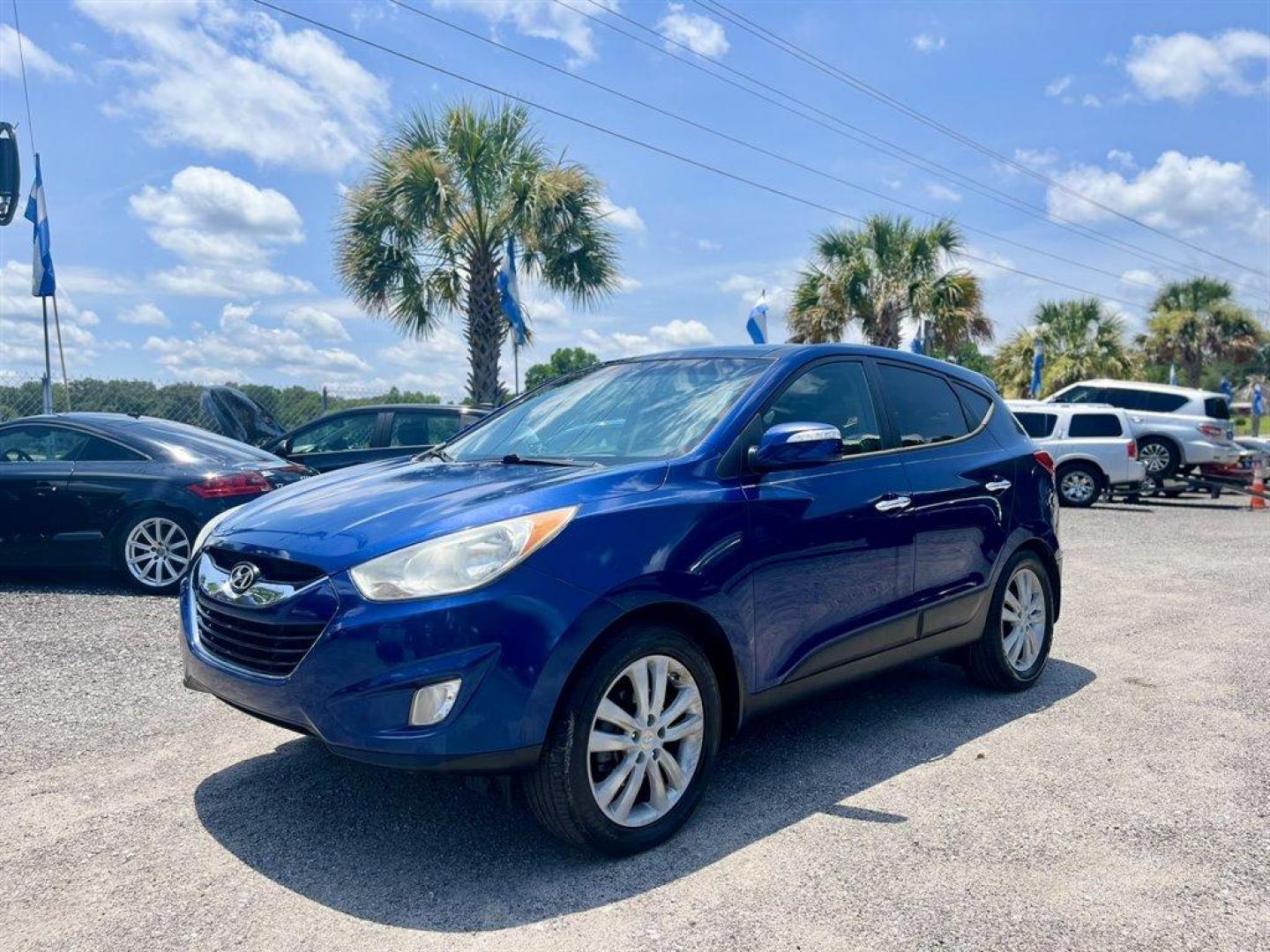 2013 Blue /Grey Hyundai Tucson (KM8JU3AC2DU) with an 2.4l I-4 MPI Dohc 2.4l engine, Automatic transmission, located at 745 East Steele Rd., West Columbia, SC, 29170, (803) 755-9148, 33.927212, -81.148483 - Special Internet Price! 2013 Hyundai Tucson Limited with AM/FM radio, Backup camera, Cruise control, Dual moonroof, Leather interior, Automatic air conditioning, Powered windows, Powered door locks, Plus more! - Photo#0