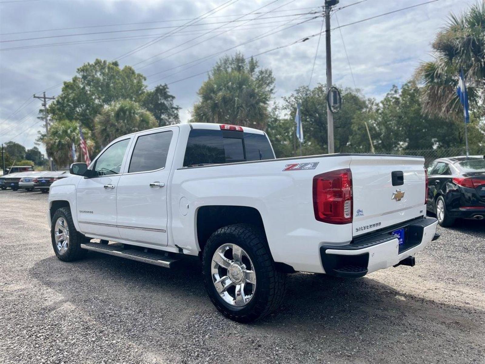 2017 White /Tan Chevrolet Silverado 1500 (3GCUKSEC8HG) with an 5.3l V8 DI VVT Flex 5.3l engine, Automatic transmission, located at 745 East Steele Rd., West Columbia, SC, 29170, (803) 755-9148, 33.927212, -81.148483 - Special Internet Price! 2017 Chevrolet Silverado 1500 LTZ with Bluetooth, SiriusXM Satellite Radio, Backup camera, Navigation, Leather Interior, Heated front seats, Air conditioning, Cruise control, Remote Keyless Entry, Powered windows, Powered door locks, Plus more! - Photo #1