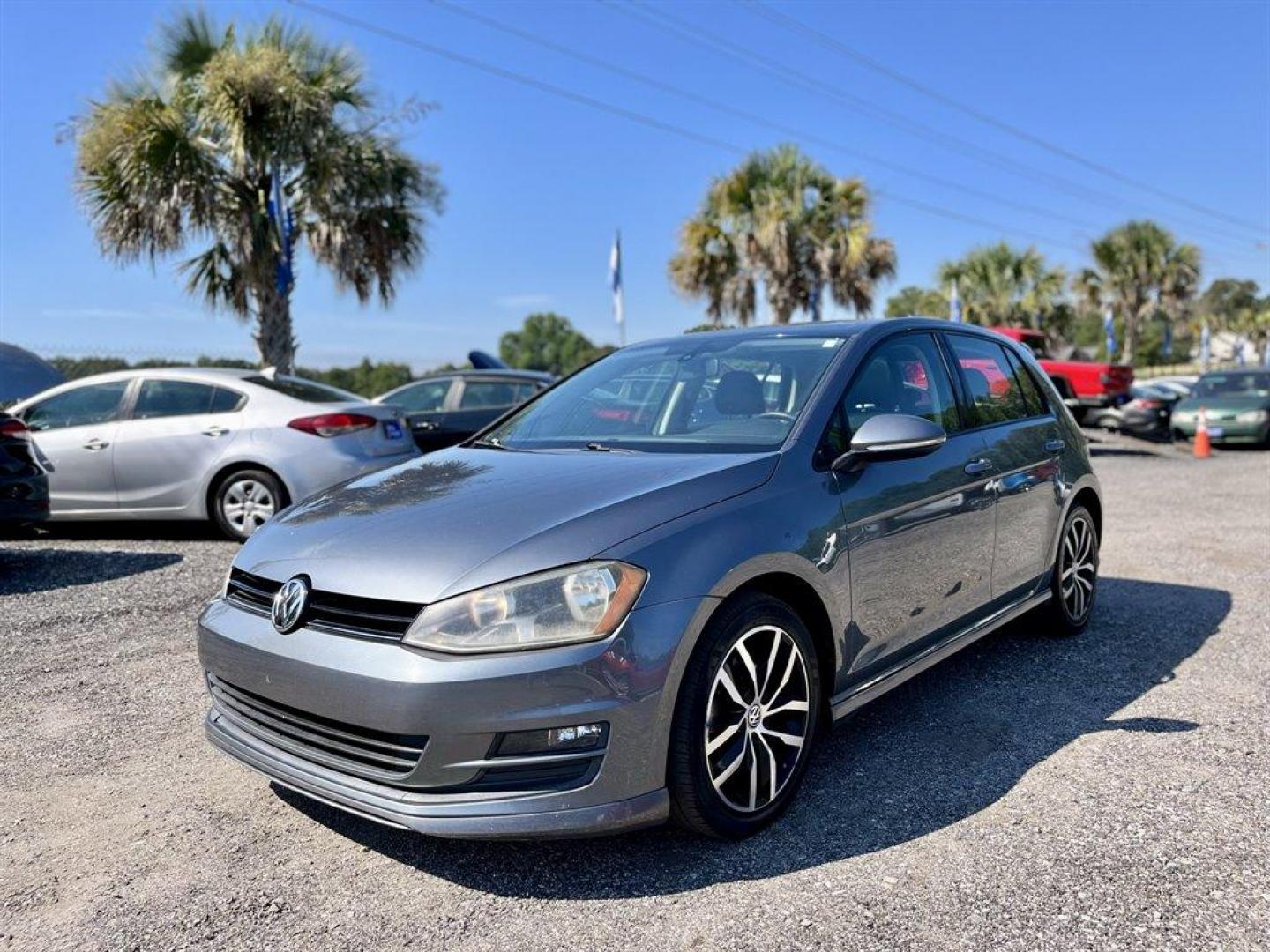 2015 Grey /Black Volkswagen Golf (3VW217AU8FM) with an 1.8l I-4 DI Dohc T/C 1.8l engine, Automatic transmission, located at 745 East Steele Rd., West Columbia, SC, 29170, (803) 755-9148, 33.927212, -81.148483 - Special Internet Price! 2015 Volkswagen Golf with Bluetooth, 5.8 Touchscreen AM/FM Audio, Backup camera, Sunroof, Leather interior, Remote Keyless Entry, Powered front seats, Manual Air Conditioning, Rear 60-40 Folding Bench, Powered windows, Powered door locks, Plus more! - Photo#0