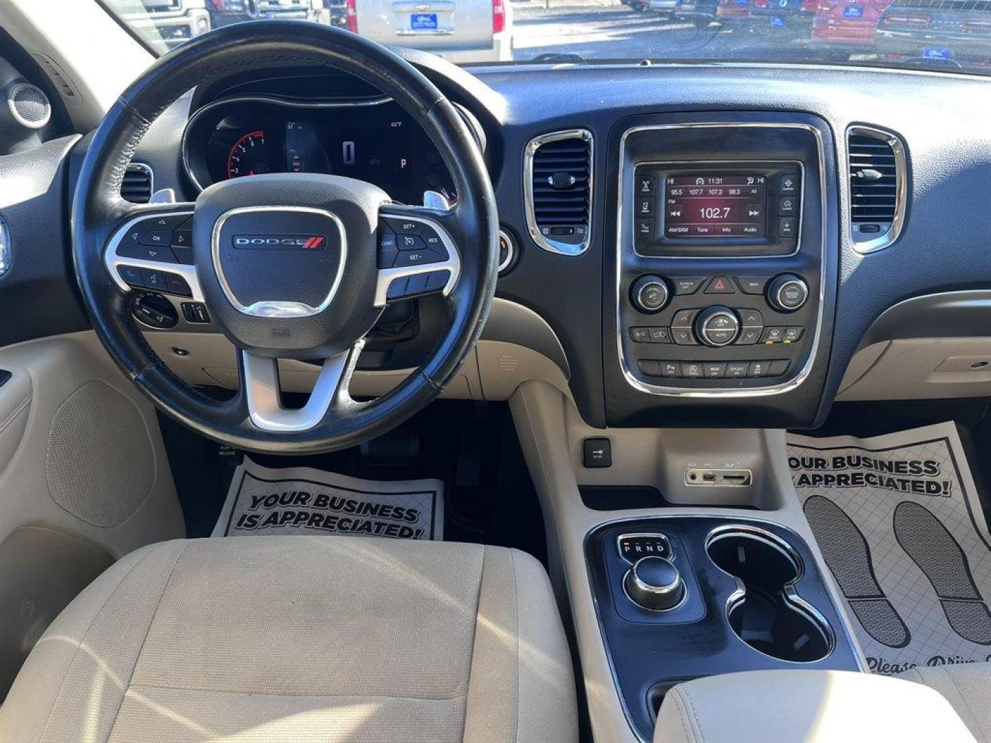 2017 Grey /Tan Dodge Durango (1C4RDJAGXHC) with an 3.6l V6 MPI Dohc 3.6l engine, Automatic transmission, located at 745 East Steele Rd., West Columbia, SC, 29170, (803) 755-9148, 33.927212, -81.148483 - Special Internet Price! 2017 Dodge Durango SXT with Uconnect, Cruise Control, Keyless Entry, Dual Zone Front Automatic Air Conditioning, Cargo Area Concealed Storage, 3rd Row Seating, Cloth Interior, Heated Front Seats, Powered Driver Seat, Powered Windows, Powered Door Locks, Plus More! - Photo#4