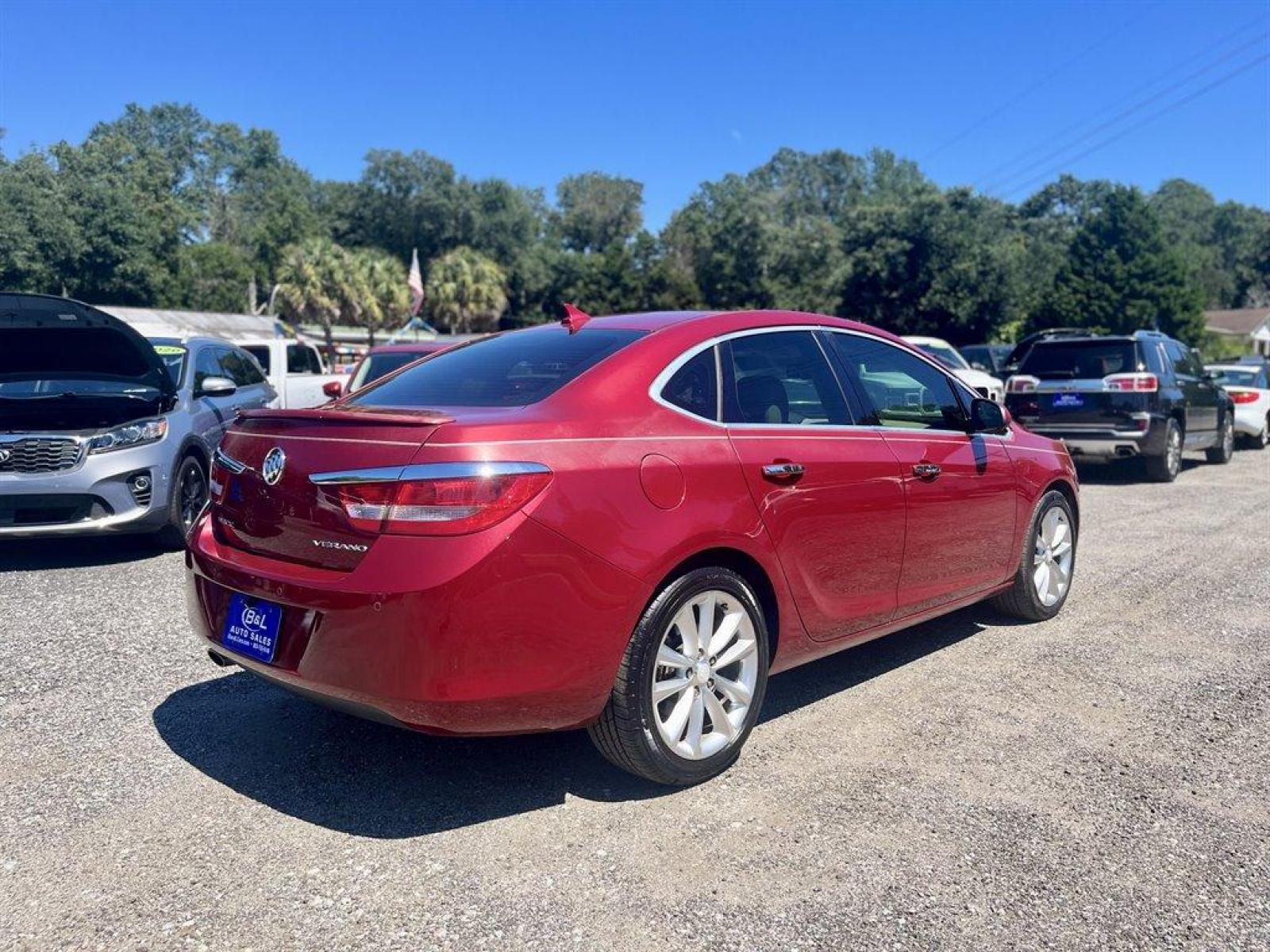2012 Burgundy /Tan Buick Verano (1G4PR5SK4C4) with an 2.4l I-4 DI Dohc 2.4l engine, Automatic transmission, located at 745 East Steele Rd., West Columbia, SC, 29170, (803) 755-9148, 33.927212, -81.148483 - Special Internet Price! 2012 Buick Verano Convenience with Bluetooth, AM/FM/SiriusXM stereo, Backup camera, Navigation, Cruise control, Dual-zone automatic climate control, Remote Keyless Entry, Powered driver seat, rear 60-40 split-folding, Powered windows, Powered door locks, Plus more! - Photo #2