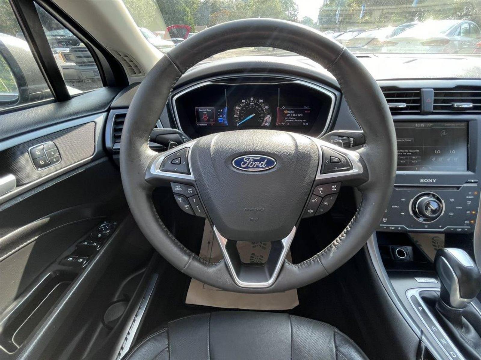 2015 Grey /Black Ford Fusion (3FA6P0K9XFR) with an 2.0l I-4 DI T/C Ecoboost engine, Automatic transmission, located at 745 East Steele Rd., West Columbia, SC, 29170, (803) 755-9148, 33.927212, -81.148483 - Special Internet Price! 2015 Ford Fusion Titanium with Bluetooth, Backup camera, Navigation, Sunroof, SIRIUS Satellite Radio, Remote Keyless Entry, Leather Interior, Rear 60-40 Folding Bench, Cruise Control with Steering Wheel Controls, Plus more! - Photo #5