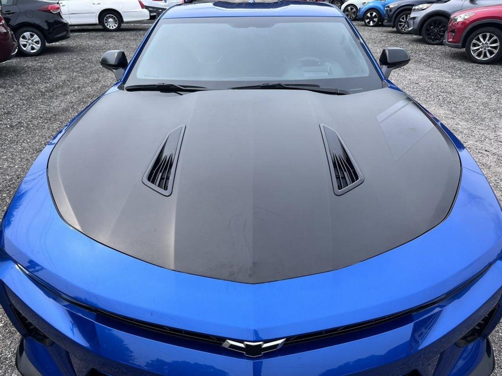 2018 Blue /Black Chevrolet Camaro (1G1FE1R73J0) with an 6.2l V8 DI OHV VVT HO 6.2 engine, Manual transmission, located at 745 East Steele Rd., West Columbia, SC, 29170, (803) 755-9148, 33.927212, -81.148483 - Special Internet Price! 2018 Chevrolet Camaro 1SS with Chevrolet MyLink Radio with 8 diagonal color touch-screen, Bluetooth, SiriusXM Satellite Radio, Keyless Open Recaro front bucket seats, 6-Speed manual transmission, Aftermarket performance upgrades, 4 brand new tires, Air conditioning, Plus more - Photo #6