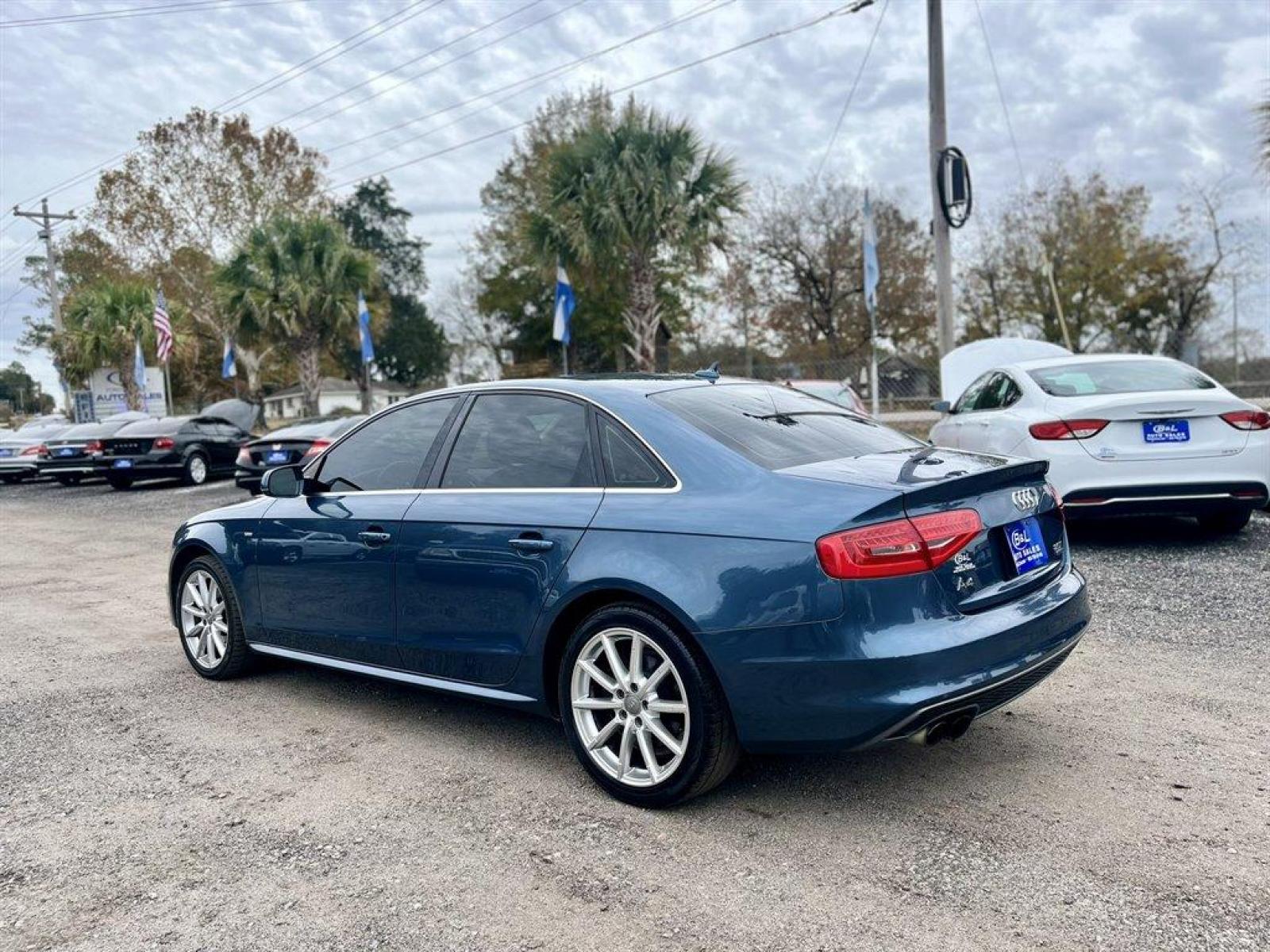2015 Blue /Tan Audi A4 (WAUFFAFL5FN) with an 2.0l I-4 DI Dohc Flex T/C engine, Automatic transmission, located at 745 East Steele Rd., West Columbia, SC, 29170, (803) 755-9148, 33.927212, -81.148483 - 2015 AUDI A4 with Bluetooth, Sunroof, Cruise control, Leather interior, Powered front seats, Keyless Entry, Air conditioning, Powered windows, Powered door locks, Plus more! - Photo #1