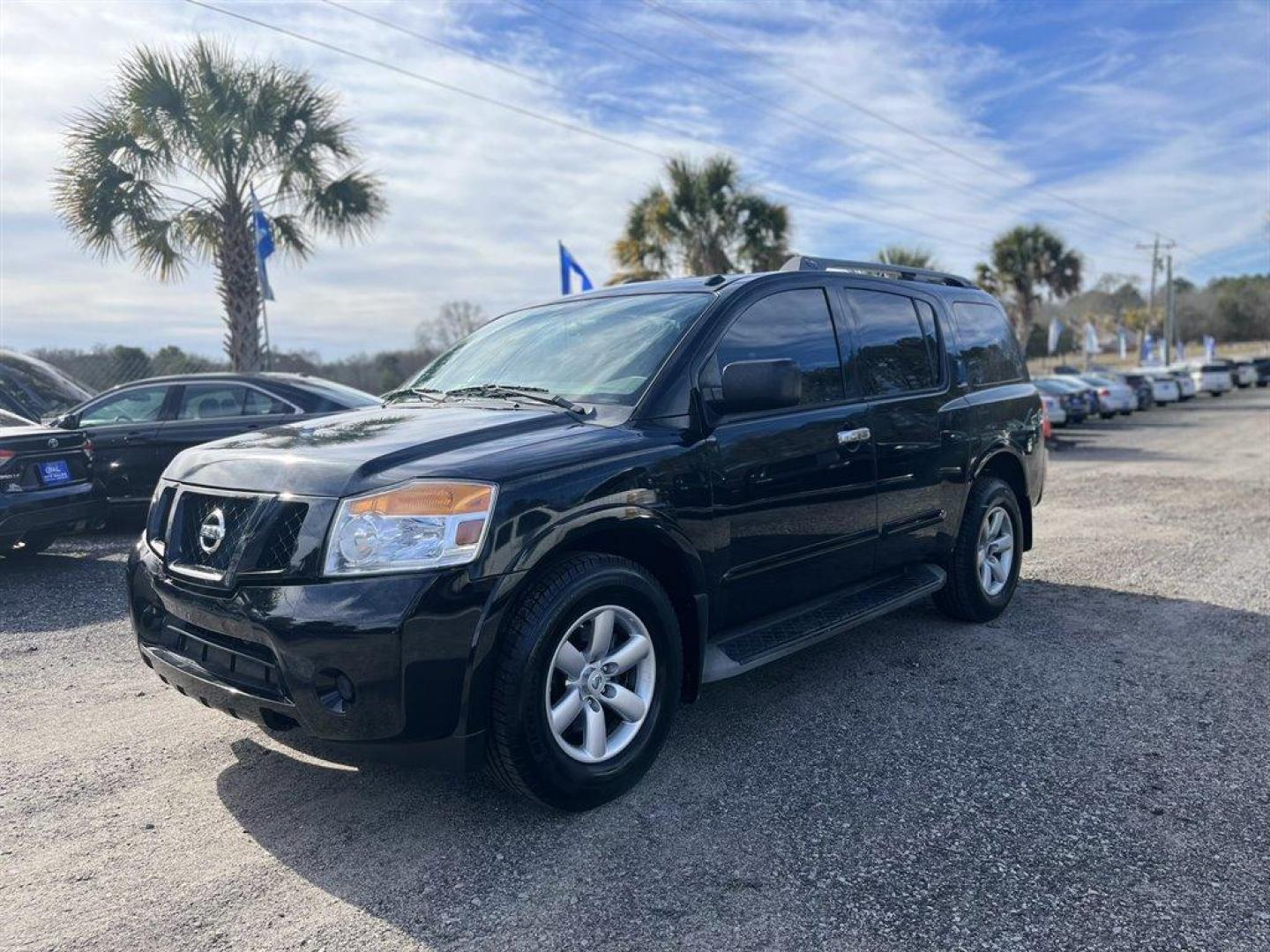 2015 Black /Tan Nissan Armada (5N1BA0ND4FN) with an 5.6l V8 MPI Dohc Flex 5.6 engine, Automatic transmission, located at 745 East Steele Rd., West Columbia, SC, 29170, (803) 755-9148, 33.927212, -81.148483 - Special Internet Price! 2015 Nissan Armada SL with Bluetooth, 7 color display, Cruise control, Heated Front Bucket Seats, Fixed 60-40 Split-Bench 3rd Row Seat Front, Push Button Start, Remote Keyless Entry, Dual Zone Front Automatic Air Conditioning, 40-20-40 Folding Split-Bench, Powered windows, P - Photo#0