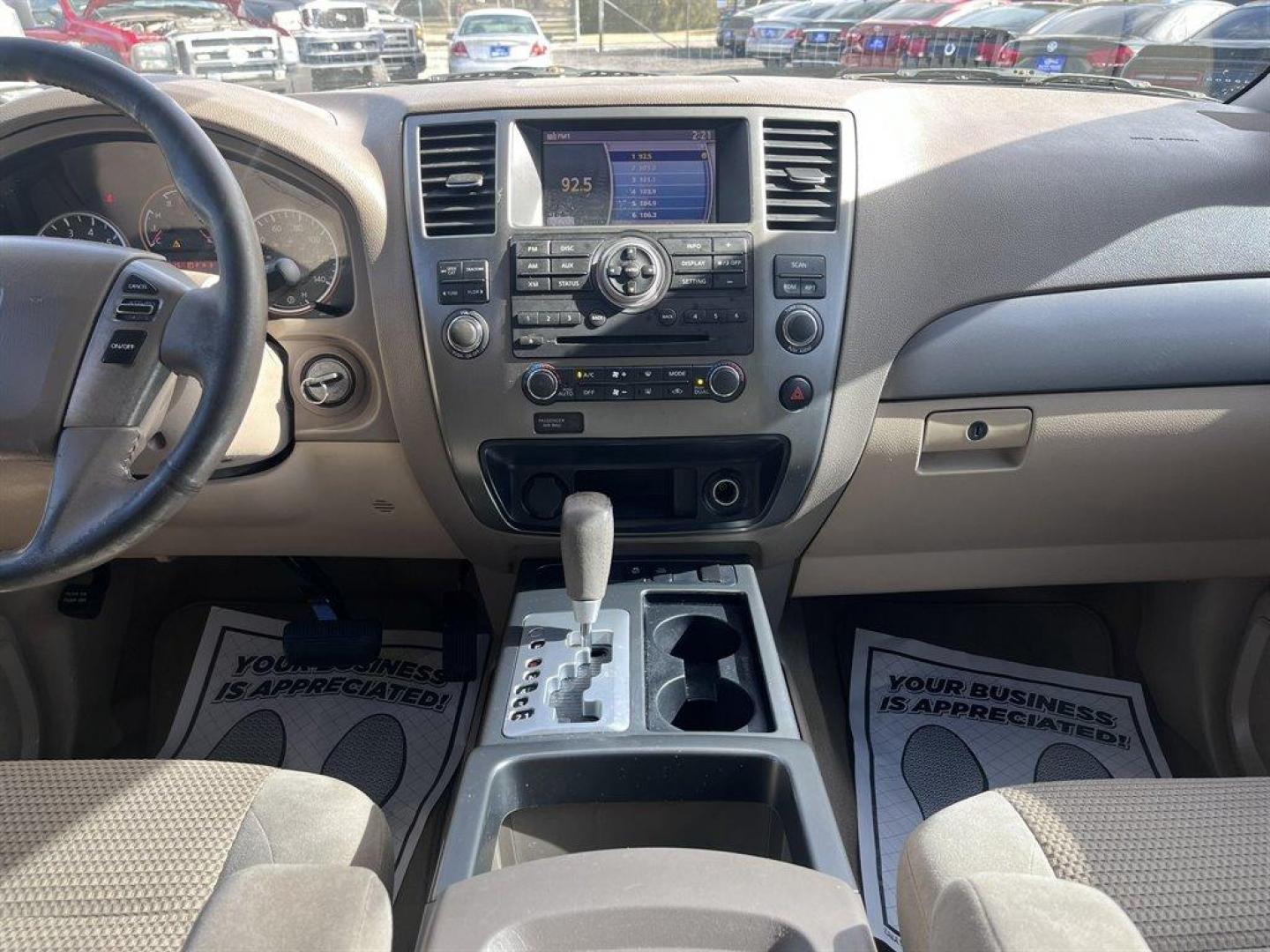 2015 Black /Tan Nissan Armada (5N1BA0ND4FN) with an 5.6l V8 MPI Dohc Flex 5.6 engine, Automatic transmission, located at 745 East Steele Rd., West Columbia, SC, 29170, (803) 755-9148, 33.927212, -81.148483 - Special Internet Price! 2015 Nissan Armada SL with Bluetooth, 7 color display, Cruise control, Heated Front Bucket Seats, Fixed 60-40 Split-Bench 3rd Row Seat Front, Push Button Start, Remote Keyless Entry, Dual Zone Front Automatic Air Conditioning, 40-20-40 Folding Split-Bench, Powered windows, P - Photo#9