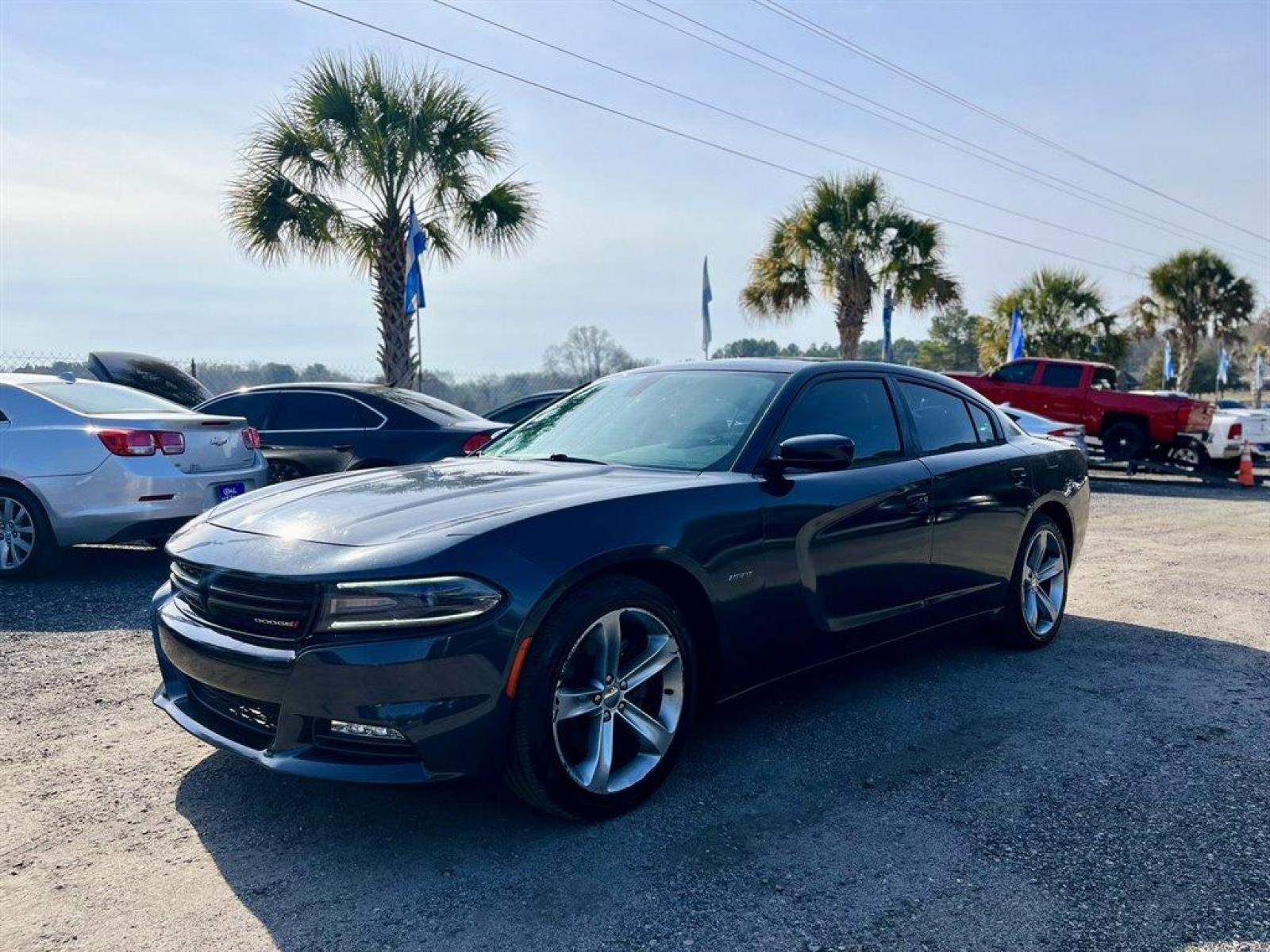 2016 Black /Black Dodge Charger (2C3CDXCTXGH) with an 5.7l V8 SFI Hemi MLT-Disp engine, Automatic transmission, located at 745 East Steele Rd., West Columbia, SC, 29170, (803) 755-9148, 33.927212, -81.148483 - Special Internet Price! 2016 Dodge Charger R/T with Bluetooth, SiriusXM AM/FM/Satellite, Uconnect, Cruise Control, Dual Zone Front Automatic Air Conditioning, Remote Keyless Entry, Push Button Start, Cloth Interior, Front Bucket Seats, Rear 60-40 Folding Bench, Powered Driver Seat, Powered Windows, - Photo #0