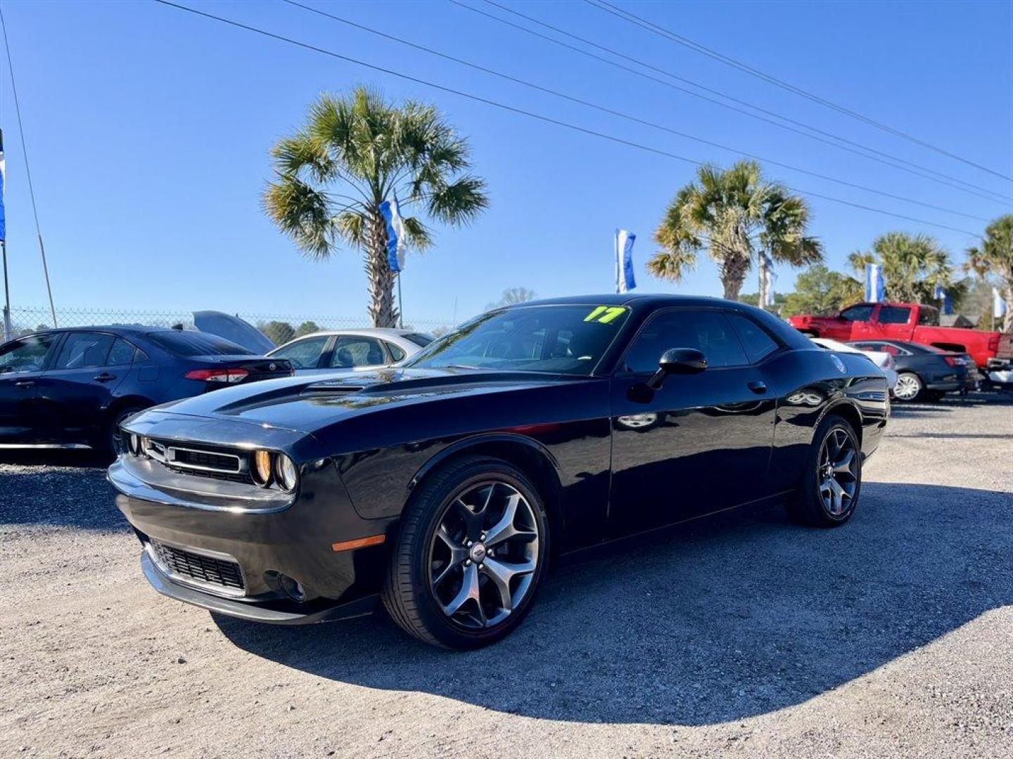 2017 Black /Black Dodge Challenger (2C3CDZAG3HH) with an 3.6l V6 MPI Dohc VVT Flex engine, Automatic transmission, located at 745 East Steele Rd., West Columbia, SC, 29170, (803) 755-9148, 33.927212, -81.148483 - Special Internet Price! 2017 Dodge Challenger with Bluetooth, 2 LCD Monitors, Cruise Control, Backup Camera, Dual Zone Front Automatic Air Conditioning, Remote Keyless Entry, Push To Start, Powered Driver Seat, Heated Front Seats, Leather Interior, Rear 60-40 Folding Bench Front Facing Fold Seat, Po - Photo#0