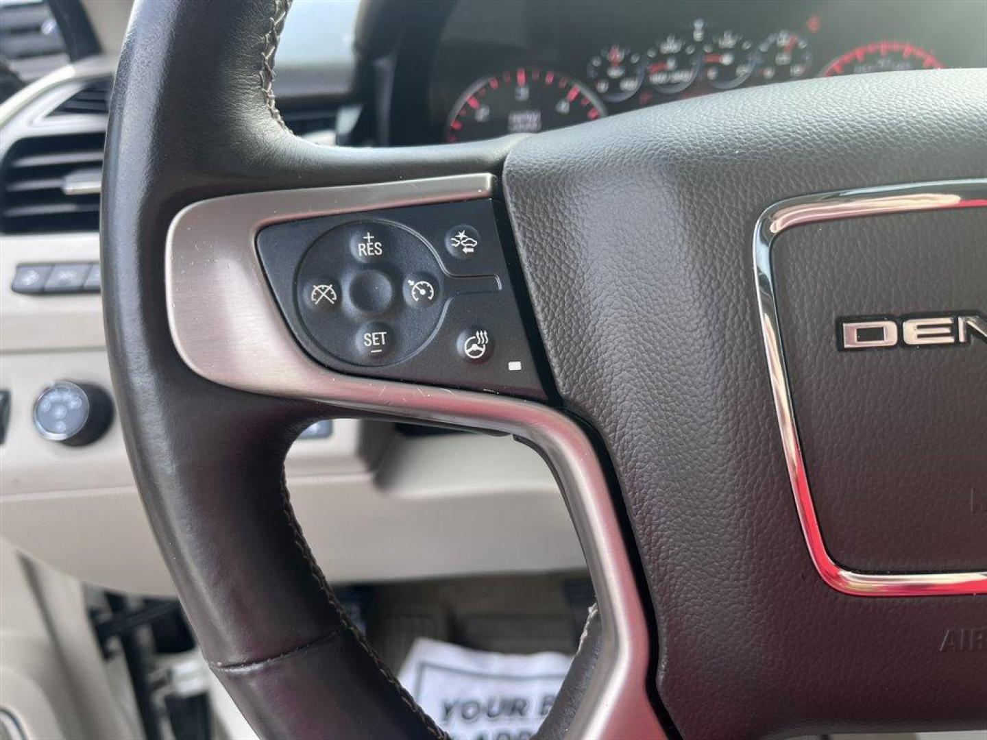 2015 White /Tan GMC Yukon (1GKS2CKJ1FR) with an 6.2l V8 DI OHV VVT S/C 6. engine, Automatic transmission, located at 745 East Steele Rd., West Columbia, SC, 29170, (803) 755-9148, 33.927212, -81.148483 - Special Internet Price! 2015 GMC Yukon Denali with Bluetooth, SiriusXM, 8 Diagonal Color Touch Screen, Backup Camera, Navigation, Cruise Control, Sunroof, Remote Keyless Entry, Rear Entertainment, Leather Interior, Powered Front Seats, Heated Front Seats, Power Fold 3rd Row Split Bench Seat, Powered - Photo#6