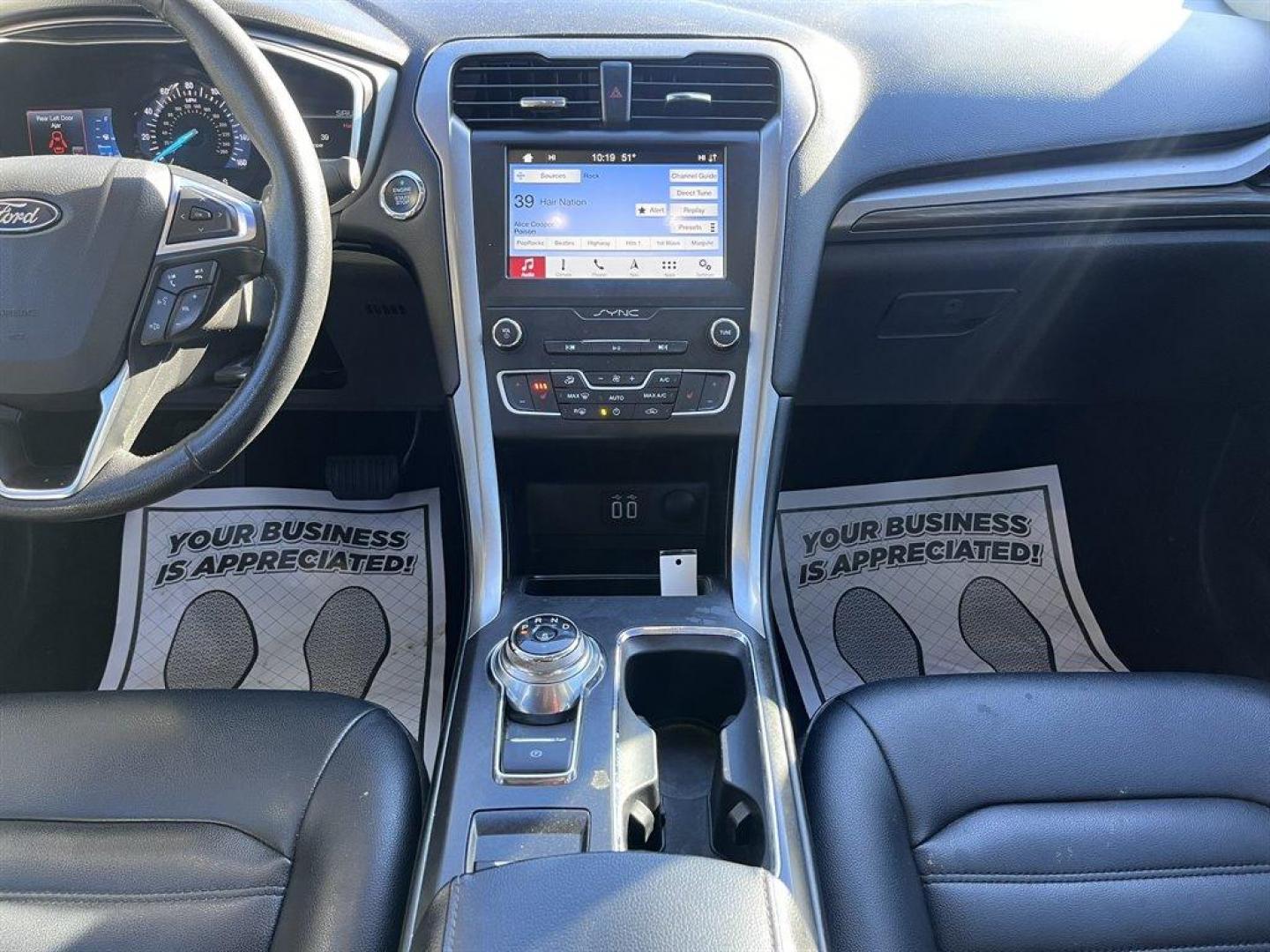 2019 Silver /Black Ford Fusion (3FA6P0CD6KR) with an 1.5l I-4 DI Dohc Ecoboost engine, Automatic transmission, located at 745 East Steele Rd., West Columbia, SC, 29170, (803) 755-9148, 33.927212, -81.148483 - Special Internet Price! 2019 Ford Fusion with Bluetooth, Navigation, Backup Camera, Cruise Control, Sunroof, Remote Keyless Entry, Push To Start, Leather Interior, Heated Front Seats, Powered Front Seats, Rear 60-40 Folding Bench Seat, Powered Door Locks, Powered Windows, Plus More! - Photo#9