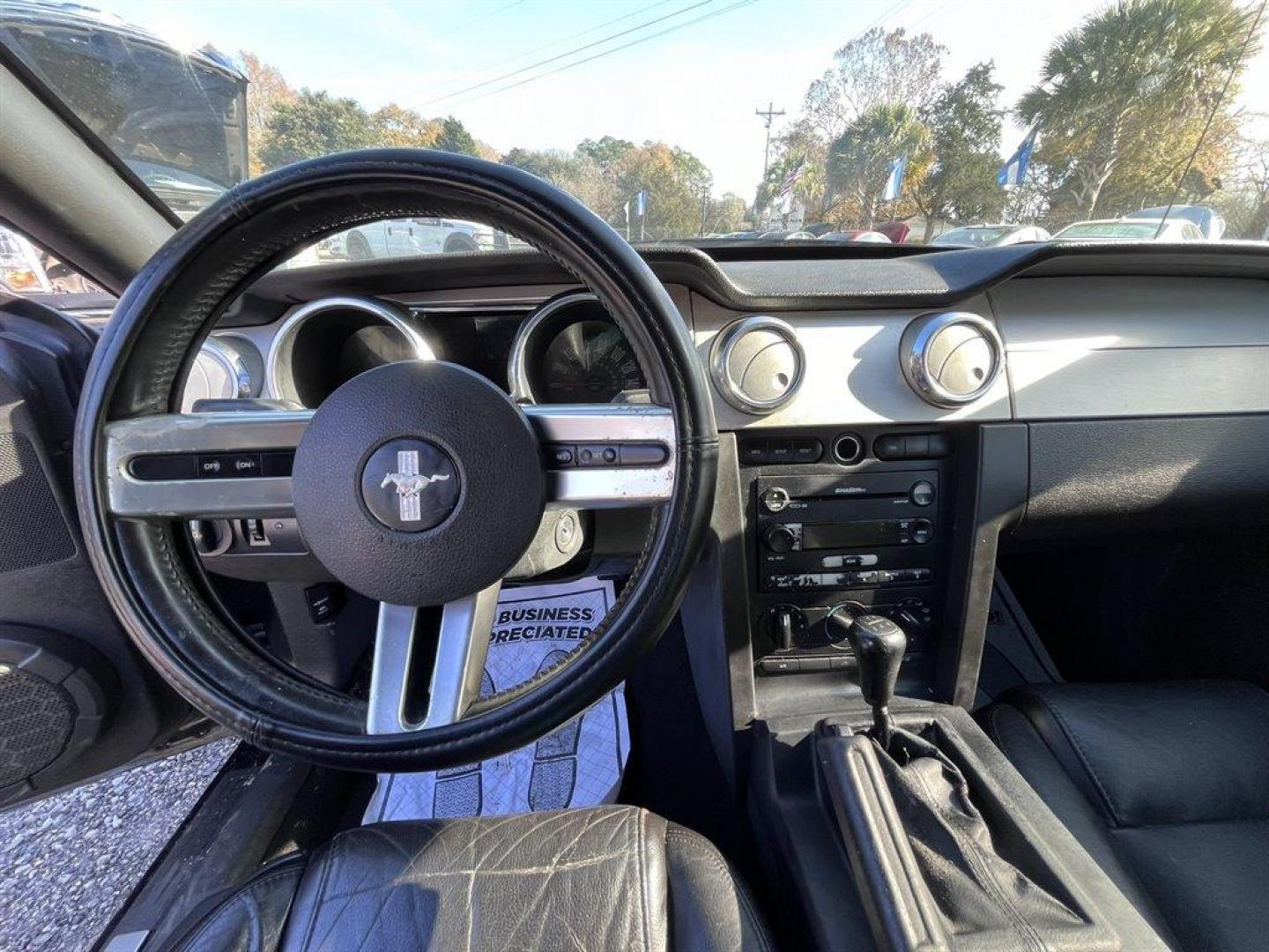 2006 Black /Black Ford Mustang (1ZVFT82H365) with an 4.6l V8 EFI Sohc 4.6l engine, Manual transmission, located at 745 East Steele Rd., West Columbia, SC, 29170, (803) 755-9148, 33.927212, -81.148483 - Special Internet Price! 2006 Ford Mustang GT with 5-speed manual transmission, AM/FM radio, Air conditioning, Remote keyless entry, Leather interior, Powered windows, Powered door locks, Plus more! - Photo#5