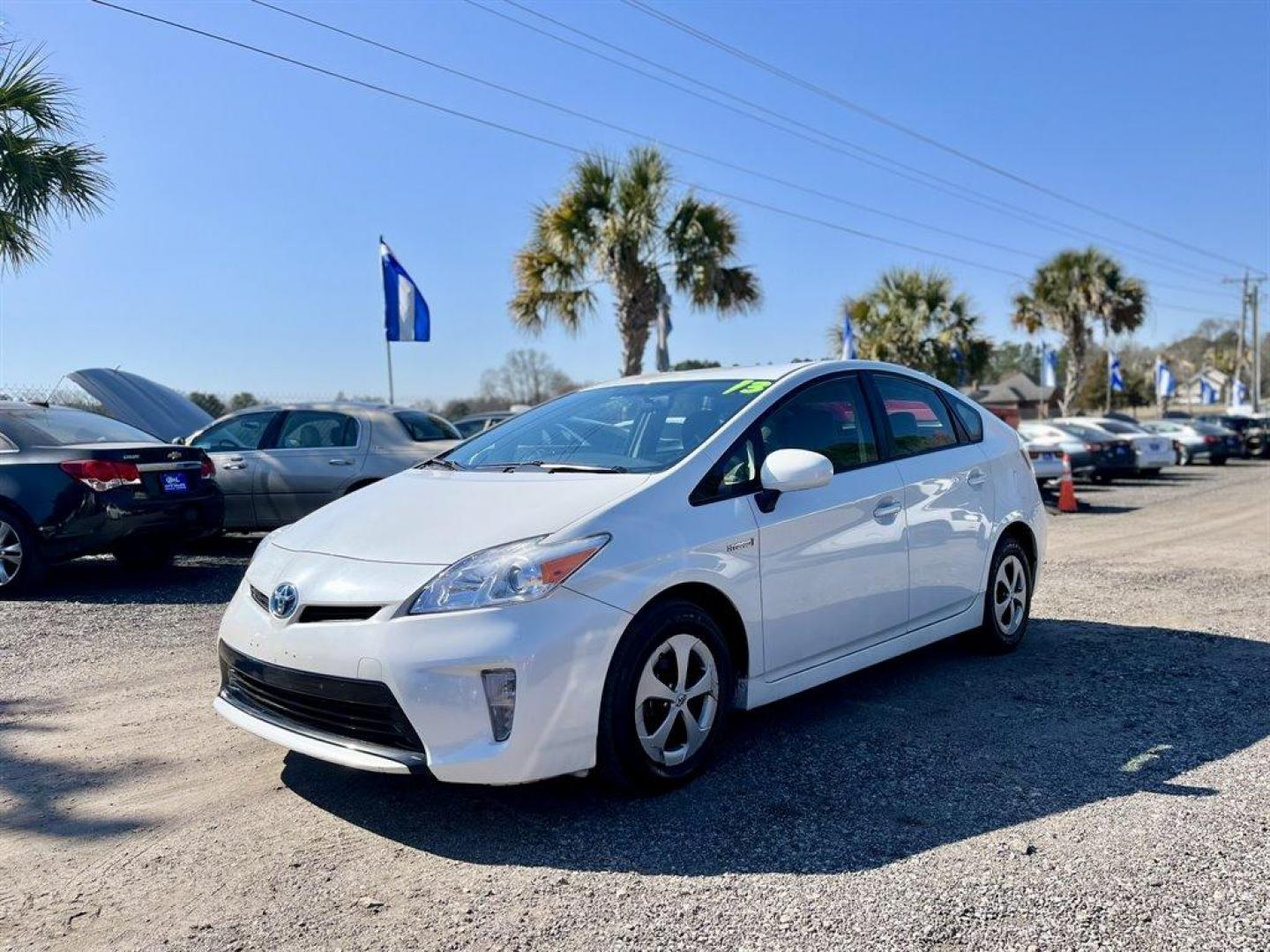 2013 White /Grey Toyota Prius (JTDKN3DU2D0) with an 1.8l I-4 EFI Dohc Hybrid engine, Automatic transmission, located at 745 East Steele Rd., West Columbia, SC, 29170, (803) 755-9148, 33.927212, -81.148483 - Special Internet Price! 2013 Toyota Prius with AM/FM radio, Cruise control, Keyless door entry, Push to start, Bucket front seats, Cloth interior, Powered windows, Powered door locks, Plus more! - Photo#0