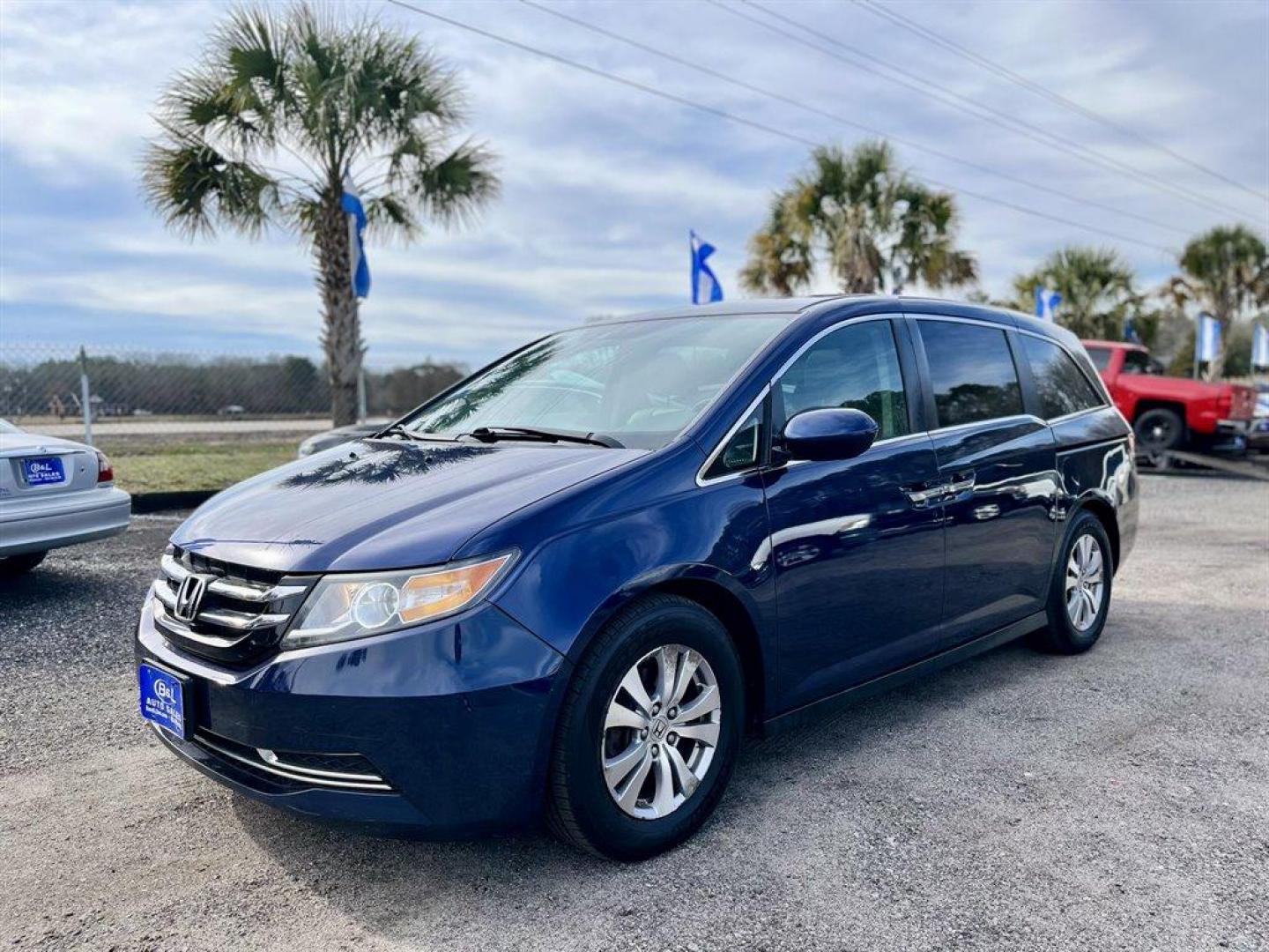 2015 Blue /Grey Honda Odyssey (5FNRL5H60FB) with an 3.5l V6 MPI Sohc Vtec 3.5 engine, Automatic transmission, located at 745 East Steele Rd., West Columbia, SC, 29170, (803) 755-9148, 33.927212, -81.148483 - Special Internet Price! 2015 Honda Odyssey with Bluetooth, AM/FM/CD Audio System, Backup Camera, Cruise Control, Remote Keyless Entry, Dual Zone Front Automatic Air Conditioning, Sunroof, Power Lift Gate, Heated Front Bucket Seats, Removable 40-20-40 Folding Split-Bench, Fixed 60-40 Split-Bench 3rd - Photo#0