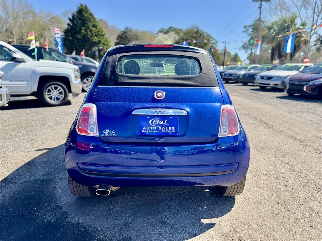 2012 Blue /Black Fiat 500 (3C3CFFDRXCT) with an 1.4l I-4 MPI 1.4l engine, Manual transmission, located at 745 East Steele Rd., West Columbia, SC, 29170, (803) 755-9148, 33.927212, -81.148483 - Photo#4