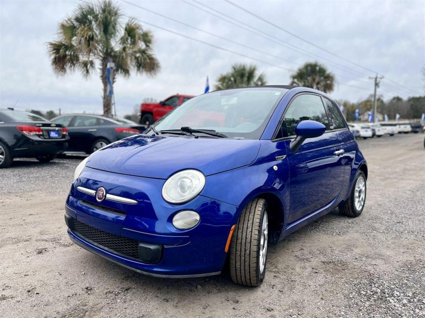 2012 Blue /Black Fiat 500 (3C3CFFDRXCT) with an 1.4l I-4 MPI 1.4l engine, Manual transmission, located at 745 East Steele Rd., West Columbia, SC, 29170, (803) 755-9148, 33.927212, -81.148483 - Special Internet Price! 2012 FIAT 500C Pop with AM/FM stereo, Aux audio input, Remote keyless entry, Steering wheel audio controls, Cloth bucket seats, 50/50 split fold-down rear seat, 5-speed manual transmission, Black soft top convertible, Powered windows, Powered door locks, Plus more! - Photo#0