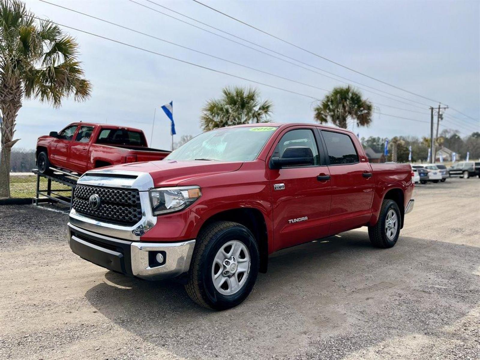 2018 Red /Black Toyota Tundra (5TFEY5F10JX) with an 5.7l V8 EFI Dohc 5.7l engine, Automatic transmission, located at 745 East Steele Rd., West Columbia, SC, 29170, (803) 755-9148, 33.927212, -81.148483 - Special Internet Price! 2018 Toyota Tundra SR5 with Bluetooth, 3- Month Trial SIRIUSXM Satellite Radio, Backup Camera, Cruise Control, 3-Passenger Front Bench Seat, Manual Air Conditioning, Remote Keyless Entry, Rear 60-40 Folding Split-Bench Fold-Up, Powered Windows, Powered Door Locks, Plus More! - Photo #0