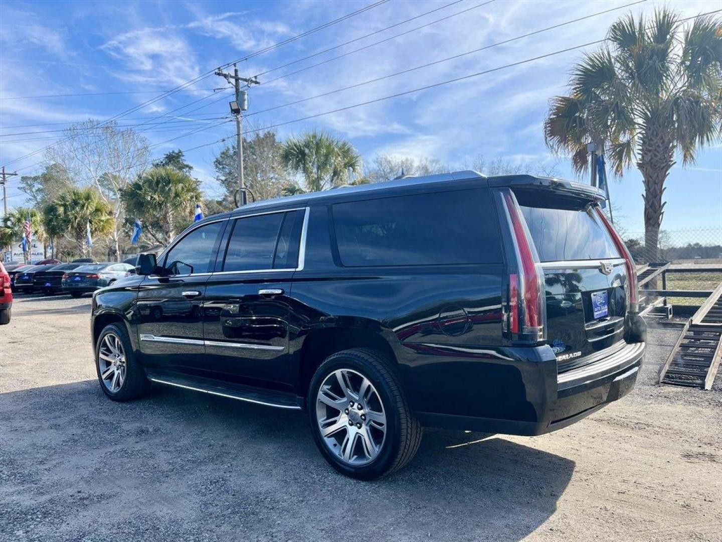 2016 Black /Black Cadillac Escalade (1GYS4HKJ3GR) with an 6.2l V8 DI VVT Flex 6.2l engine, Automatic transmission, located at 745 East Steele Rd., West Columbia, SC, 29170, (803) 755-9148, 33.927212, -81.148483 - Special Internet Price! 2016 Cadillac Escalade ESV Luxury with Bluetooth, 3-month All Access trial subscription SiriusXM Satellite Radio, Backup camera, Navigation, Cruise control, Head-Up display, Push to start, Keyless entry, Sunroof, Dual rear entertainment, Black leather interior, Driver memory - Photo#1