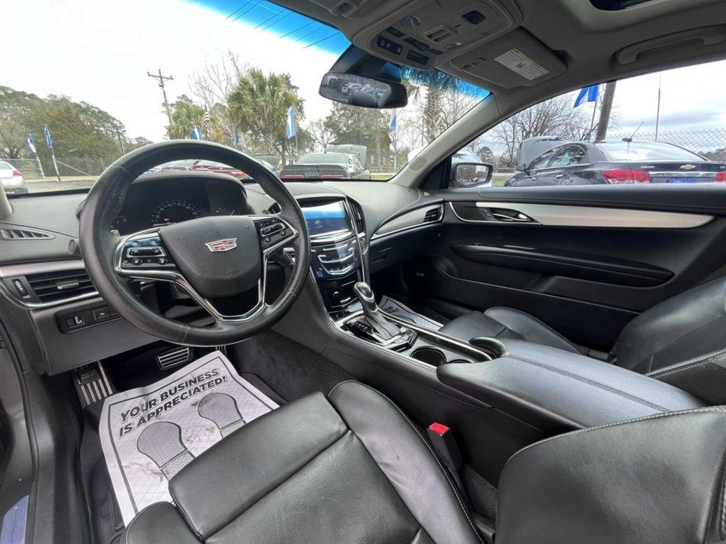 2015 Grey /Black Cadillac ATS (1G6AJ1RX4F0) with an 2.0l I-4 DI Dohc T/C 2.0l engine, Automatic transmission, located at 745 East Steele Rd., West Columbia, SC, 29170, (803) 755-9148, 33.927212, -81.148483 - Special Internet Price! 2015 Cadillac ATS with Bluetooth, Backup camera, Navigation, Cruise control, Remote Keyless Entry, Sunroof, Leather interior, Powered windows, Powered door locks, Plus more! - Photo#4